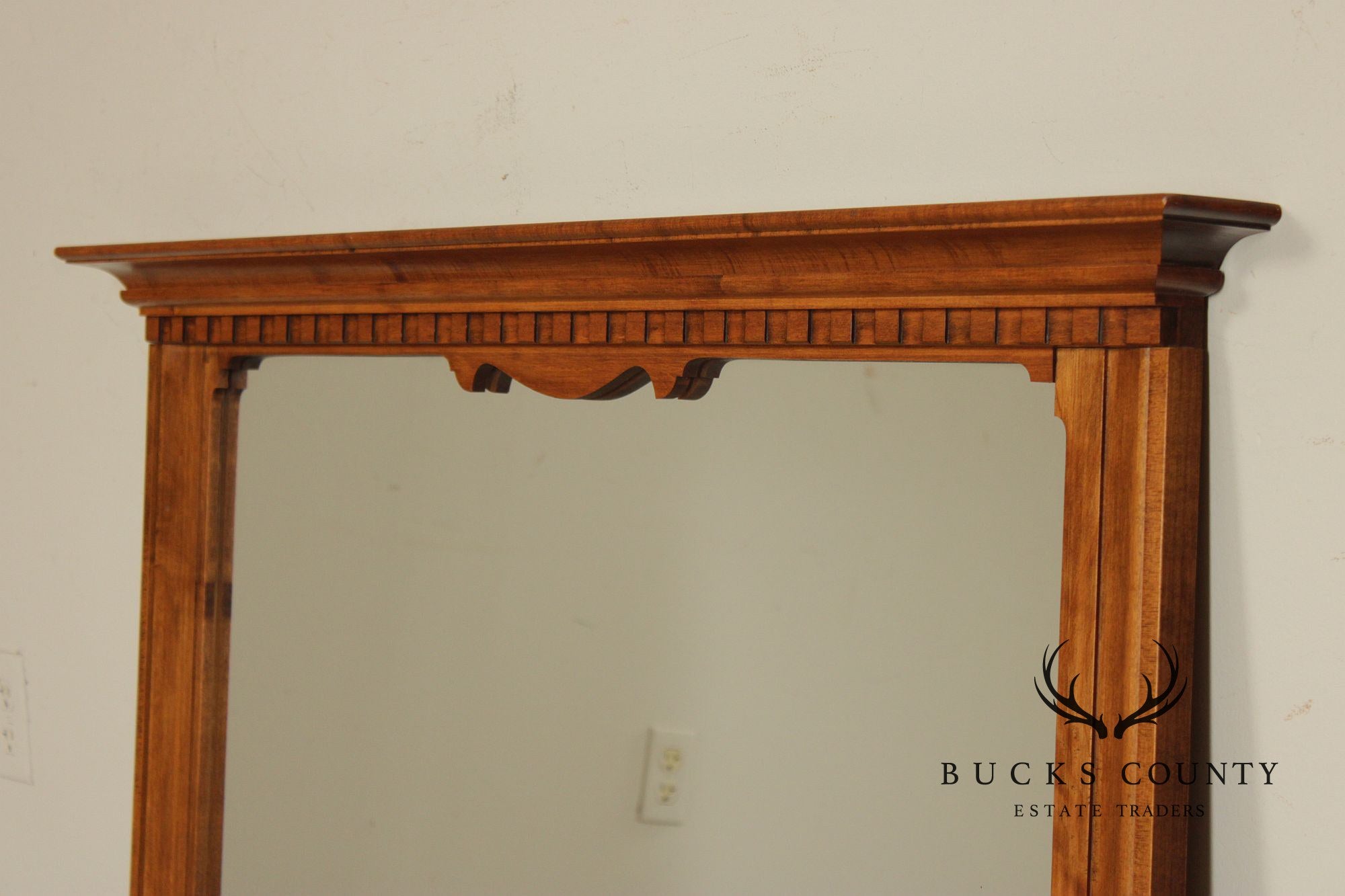 Beals Furniture Colonial Revival Maple Dresser Mirror