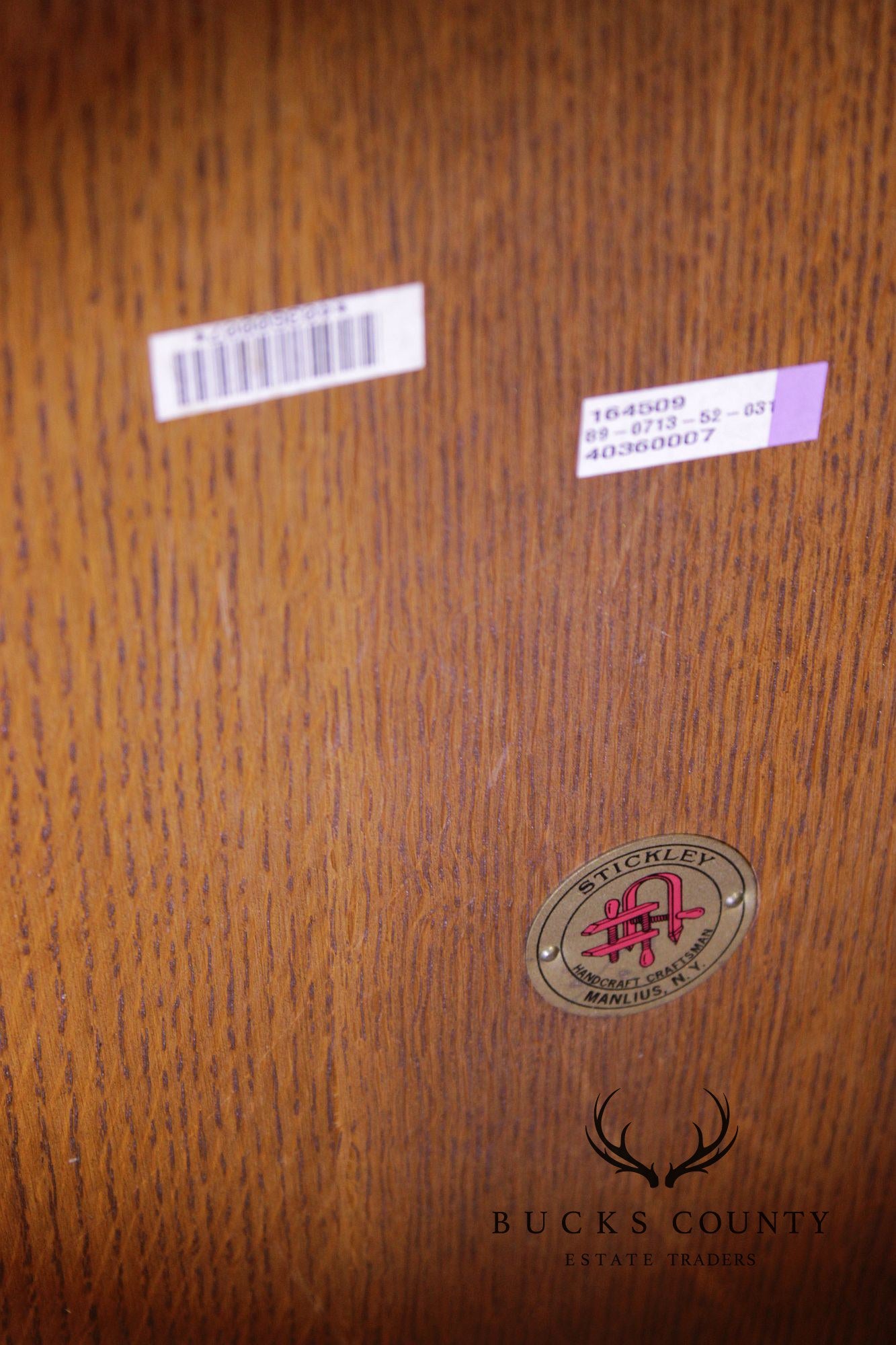 Stickley Mission Collection Round Oak Expandable Dining Table