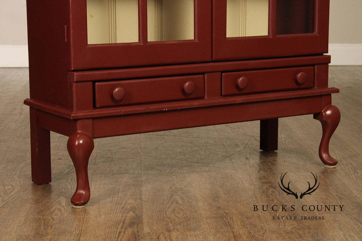 Georgia Pine Craftsmen Devonshire Painted Pine Plate Cupboard Cabinet