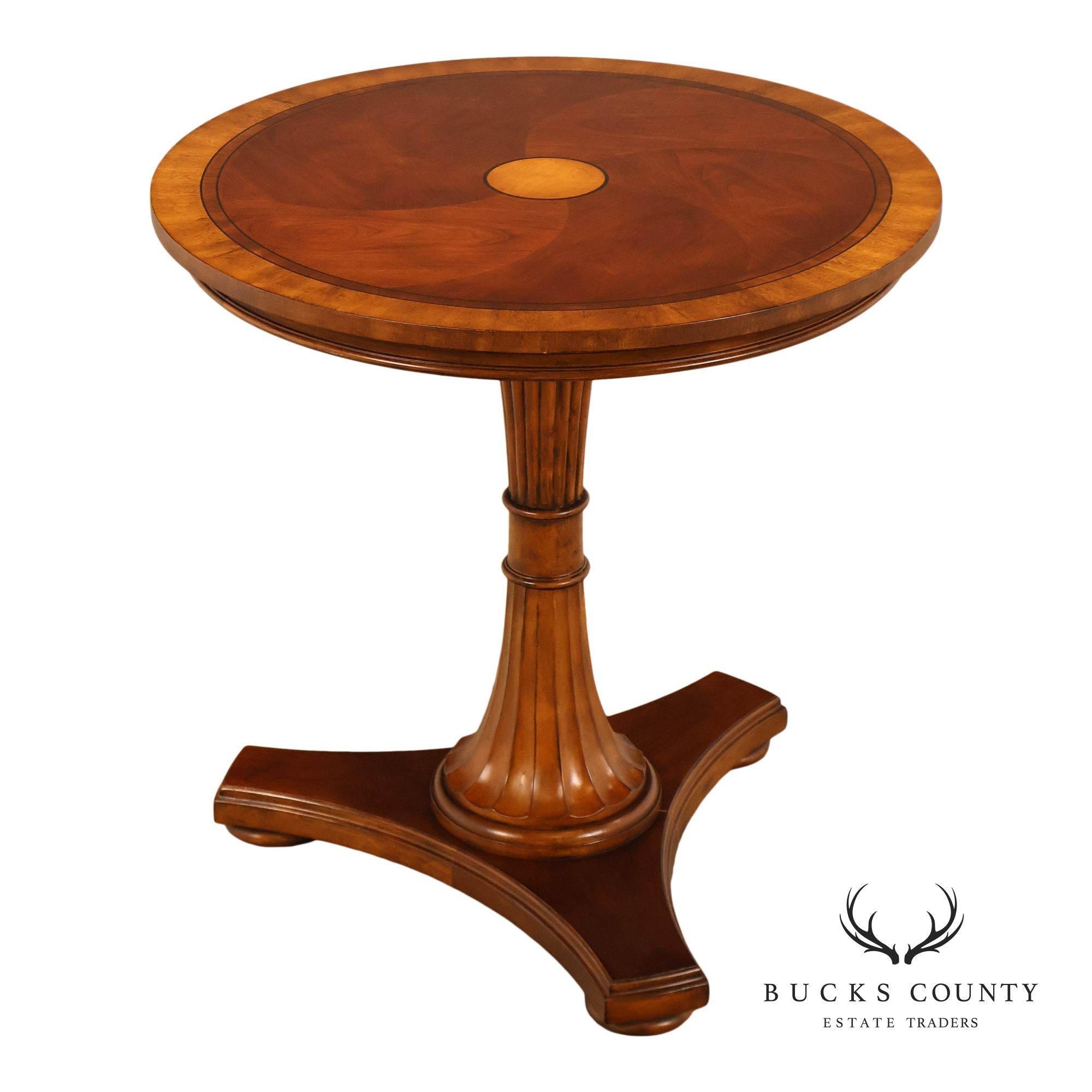 Ethan Allen Townhouse Collection Round Pedestal Side Table