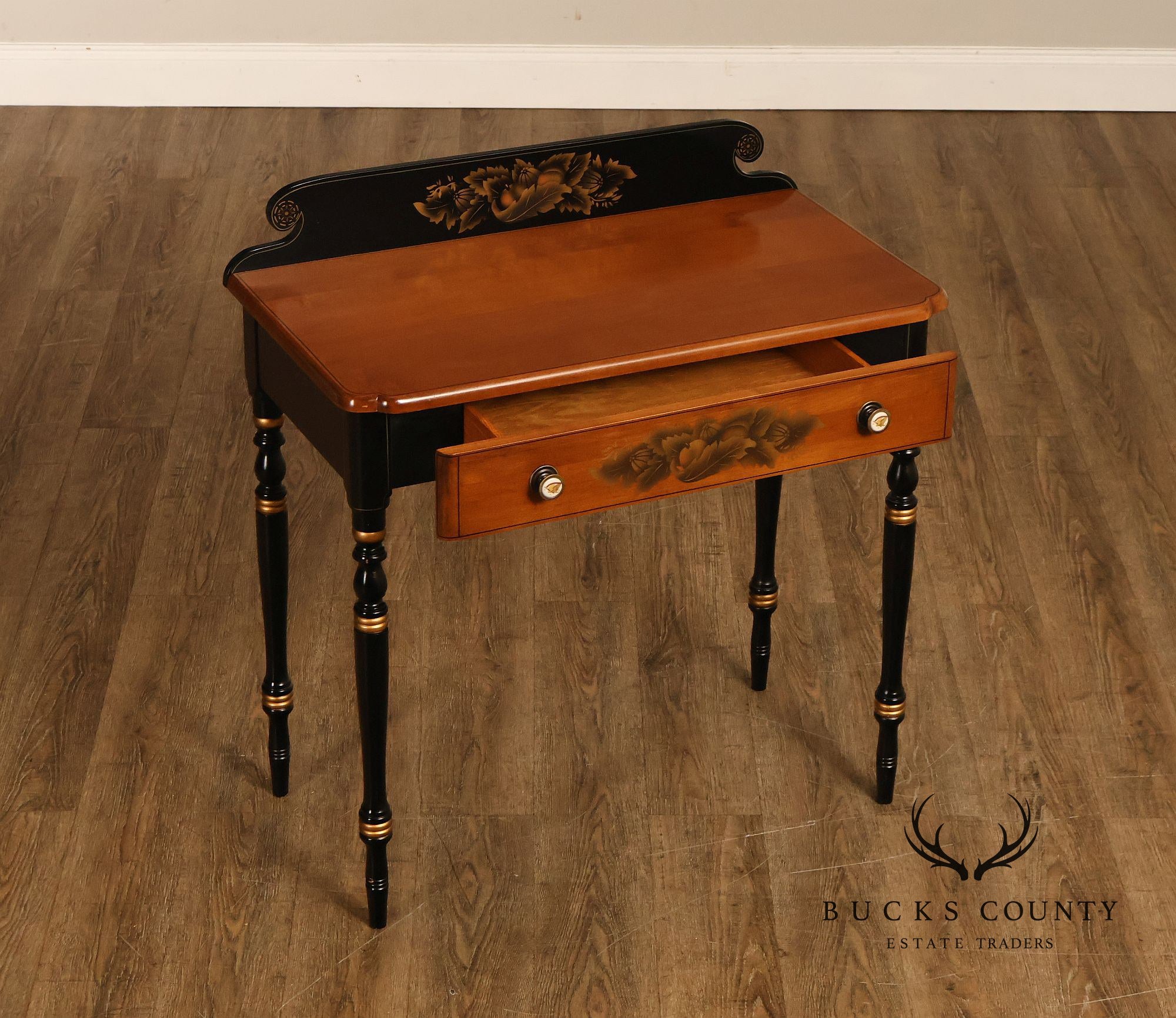 Hitchcock Vintage Ebonized Maple Writing Desk