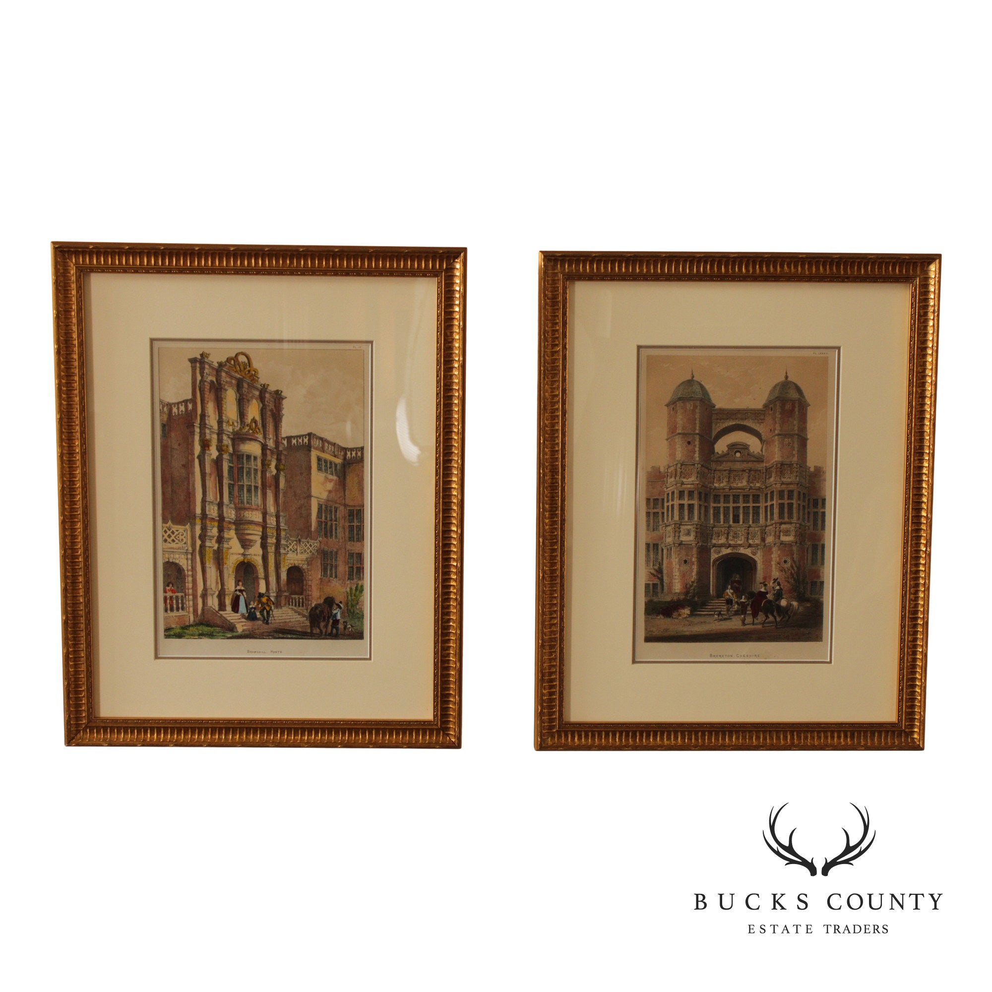 Joseph Nash Pair of Lithographs, 'Bramshill Hants' & 'Brereton, Cheshire'