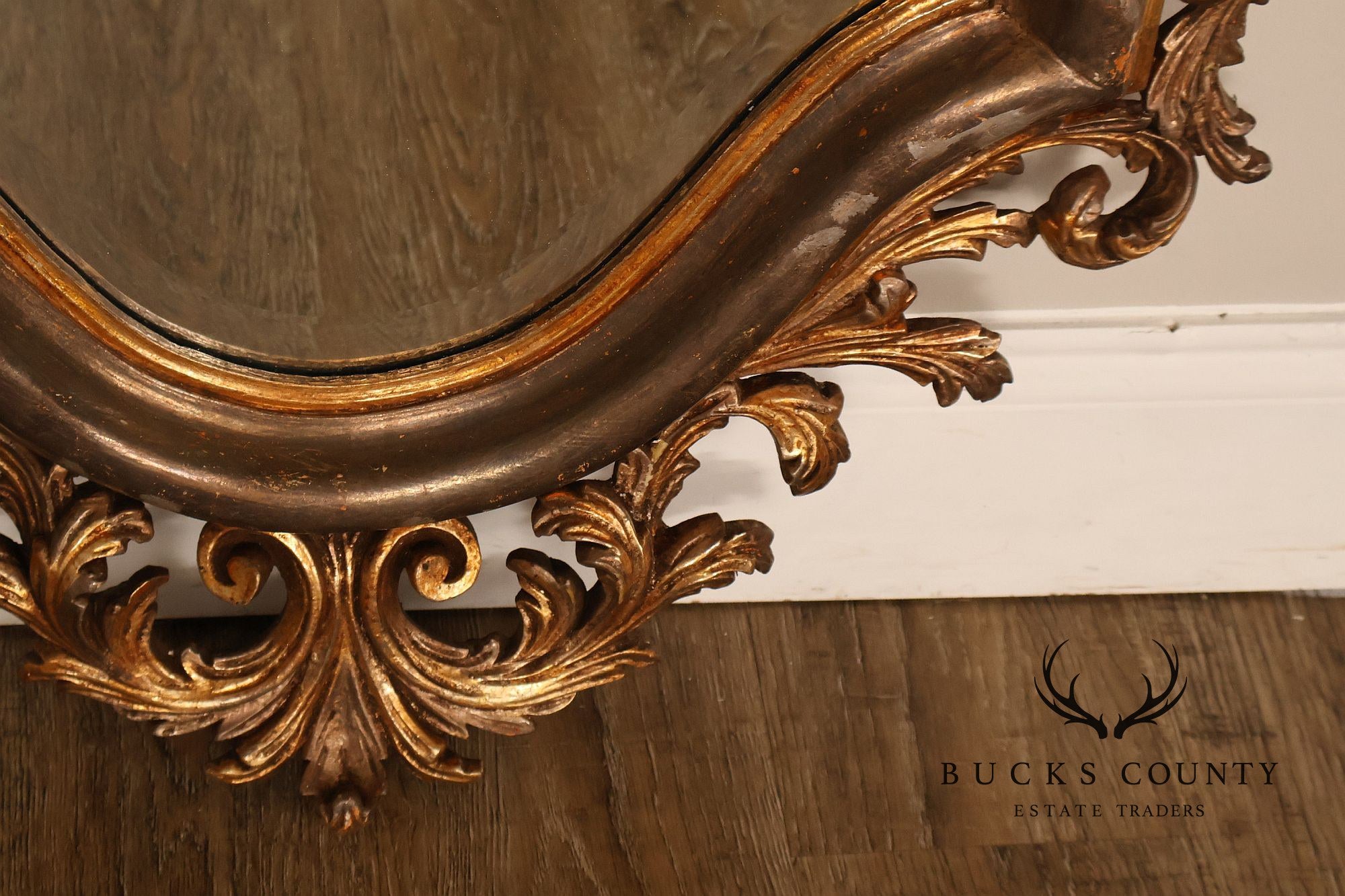 LaBarge Italian Rococo Style Giltwood Wall Mirror
