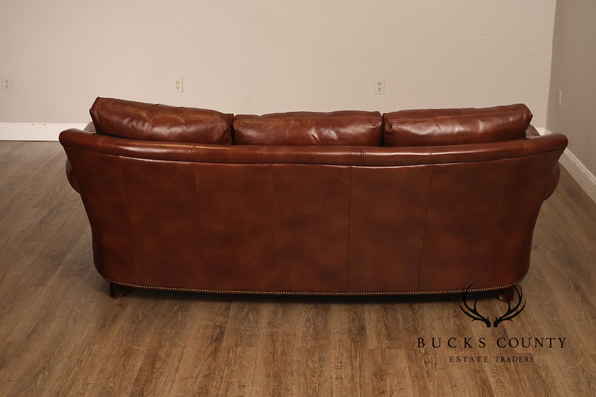 Bradington Young Richardson Stationary Leather Sofa