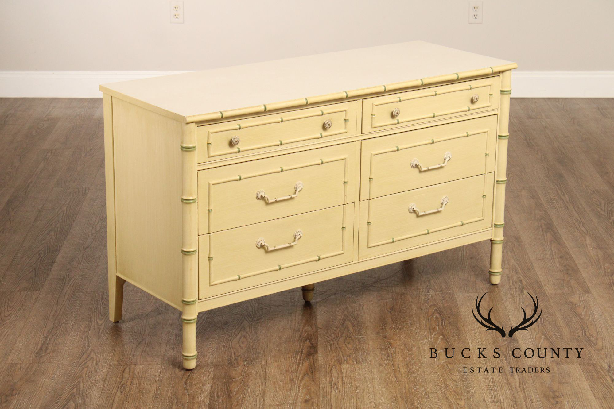 Thomasville Vintage Faux Bamboo Chest of Drawers