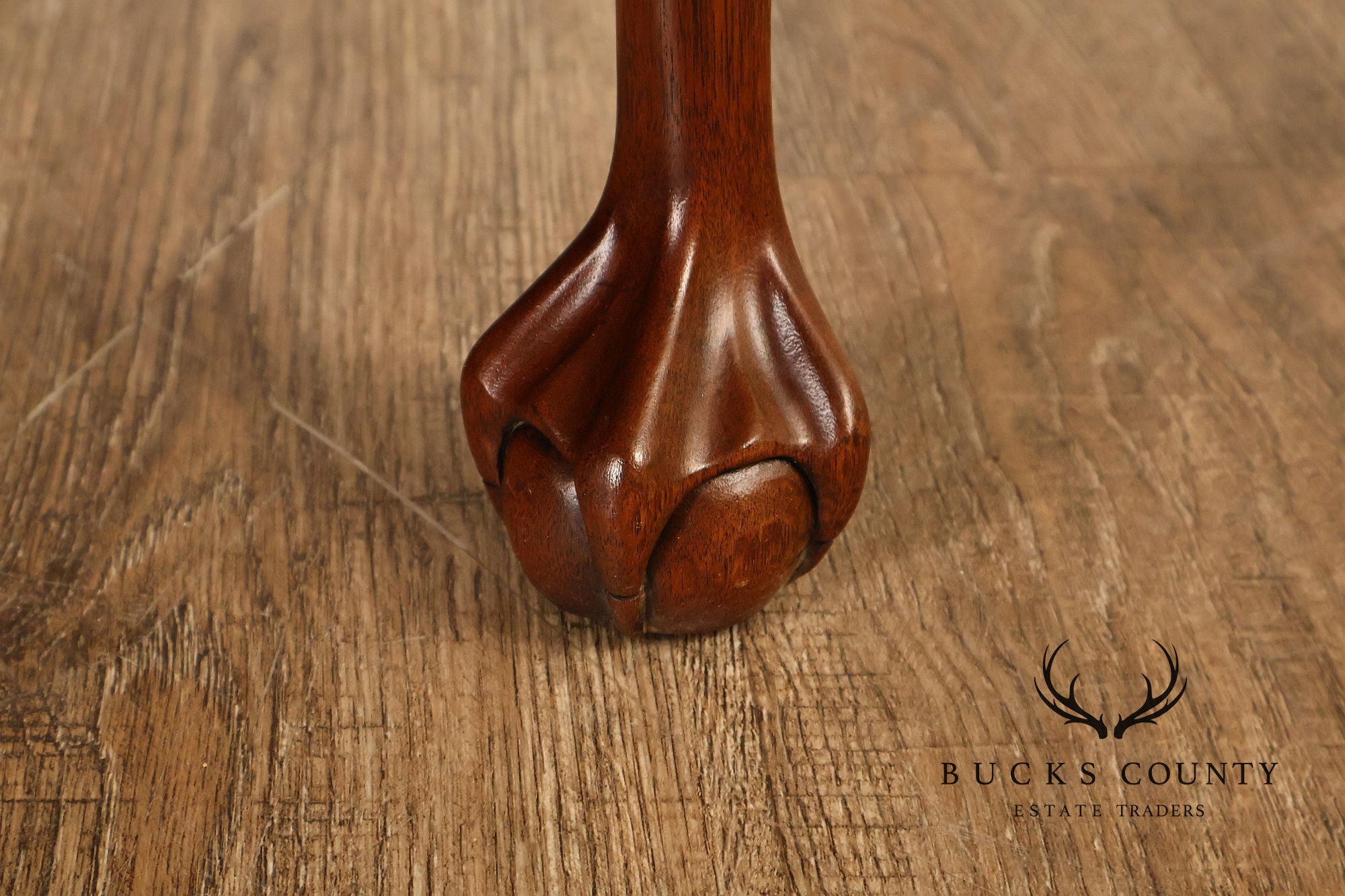 Henkel Harris Chippendale Style Mahogany One Drawer Lamp End Table