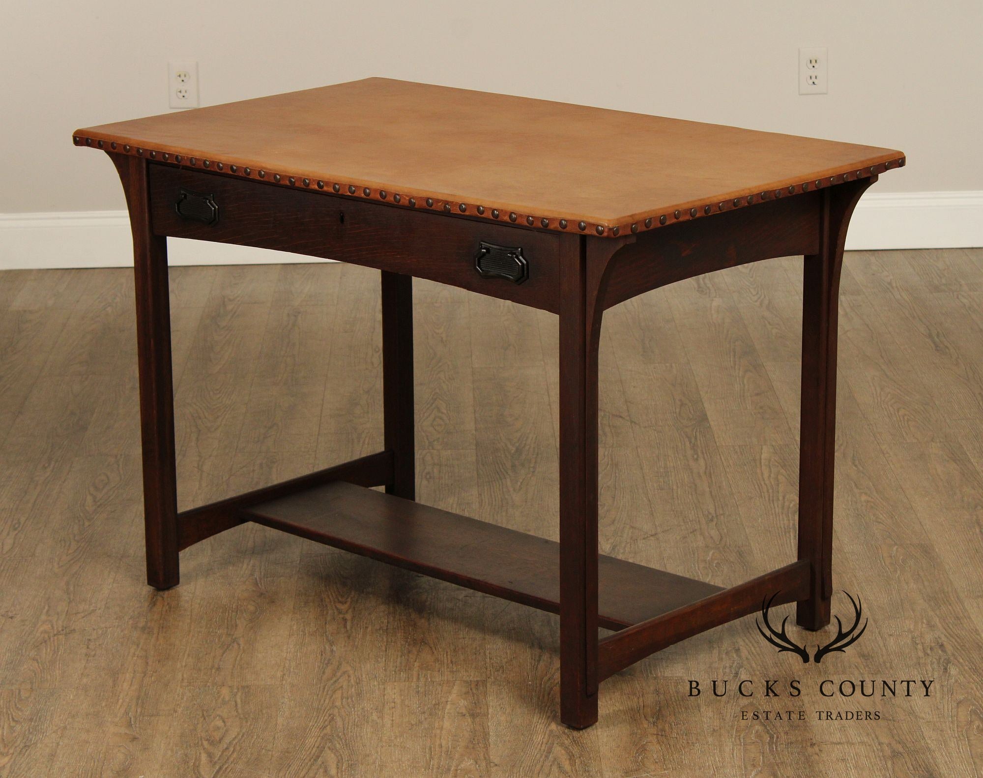 Lifetime Puritan Mission Oak and Leather Writing Desk