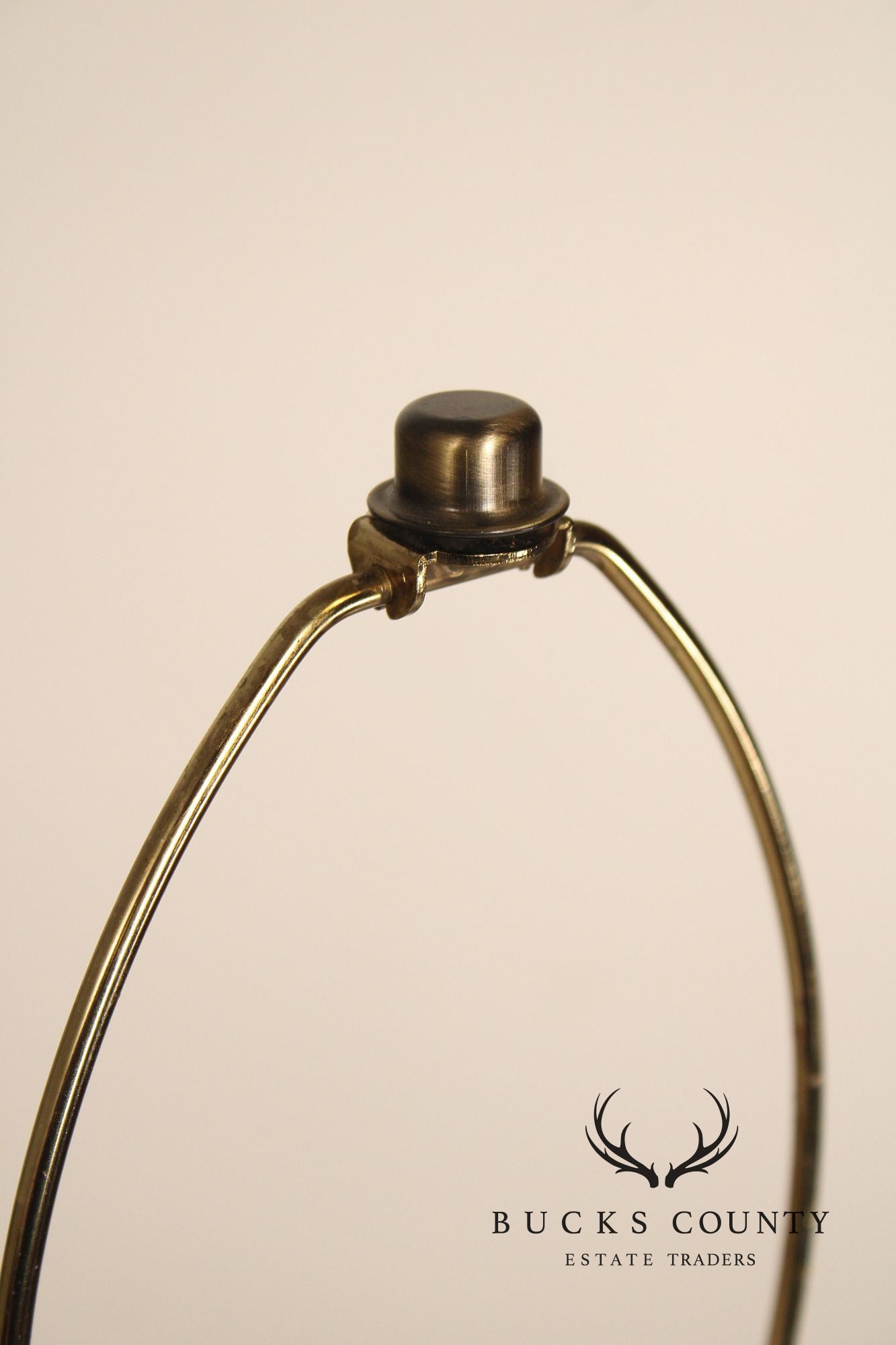 Mid Century Modern Pair of Drip Glazed Porcelain Table Lamps