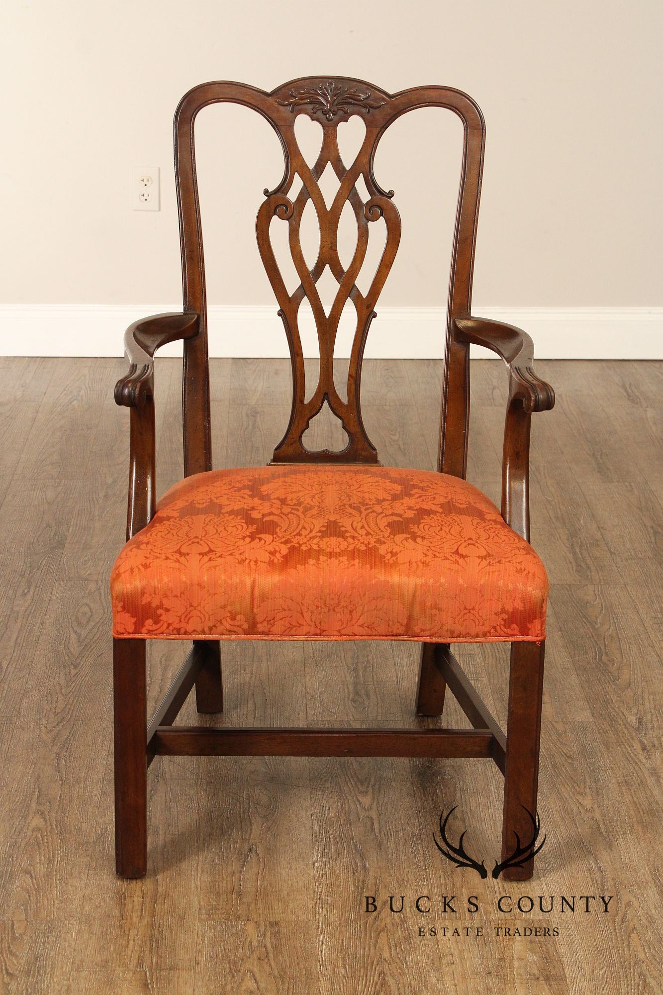 Henredon Chippendale Style Vintage Set of Six Mahogany Dining Chairs