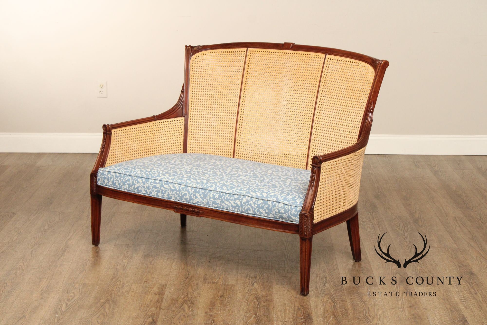 Regency Style Caned Settee