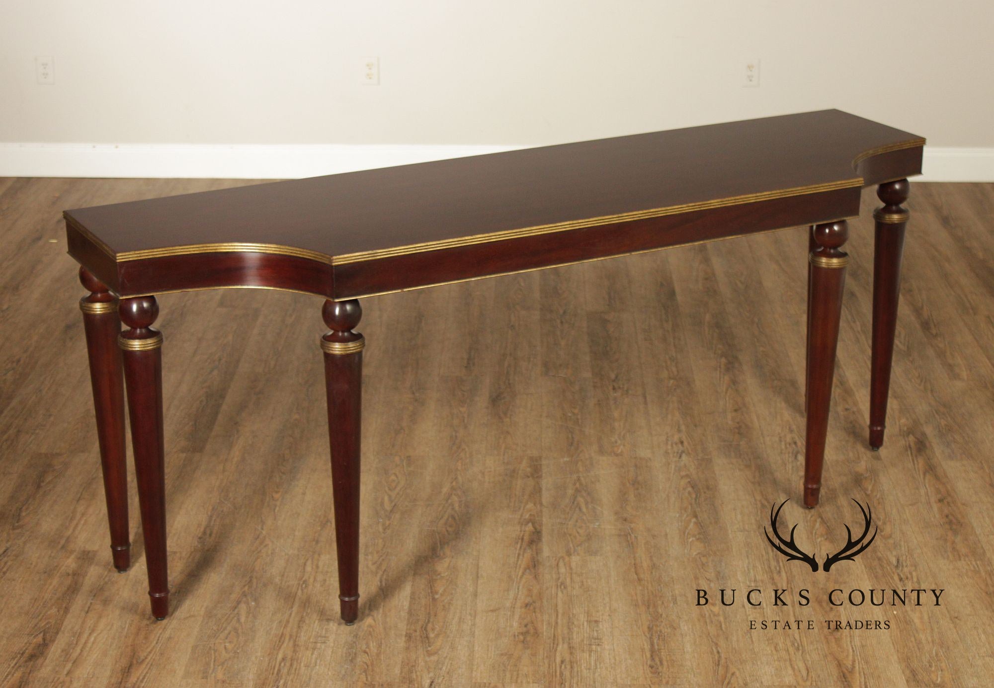 Barbara Barry For Baker Mahogany Long Console Table