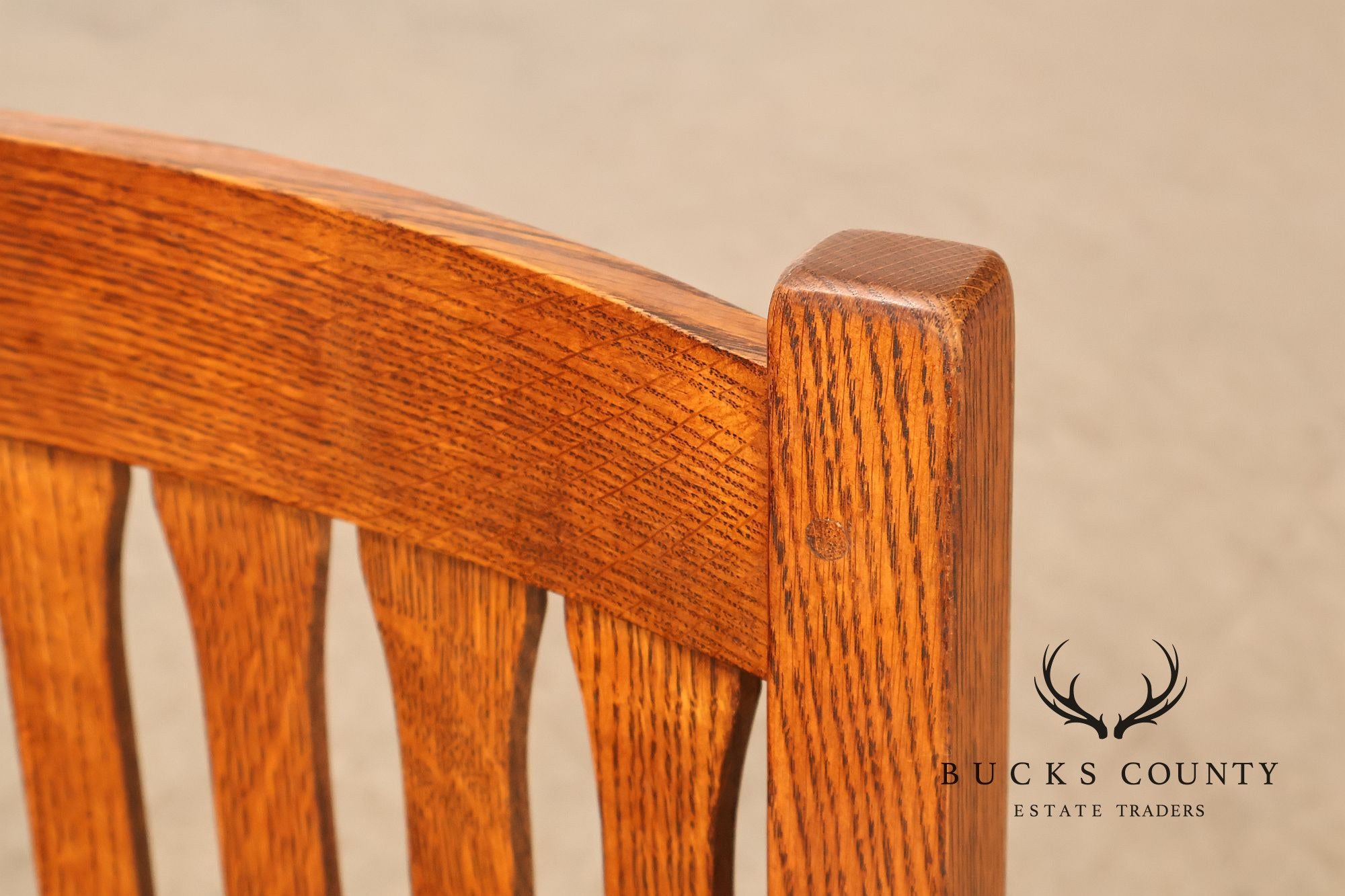 Stickley Mission Collection Set of Six Cottage Oak Dining Chairs