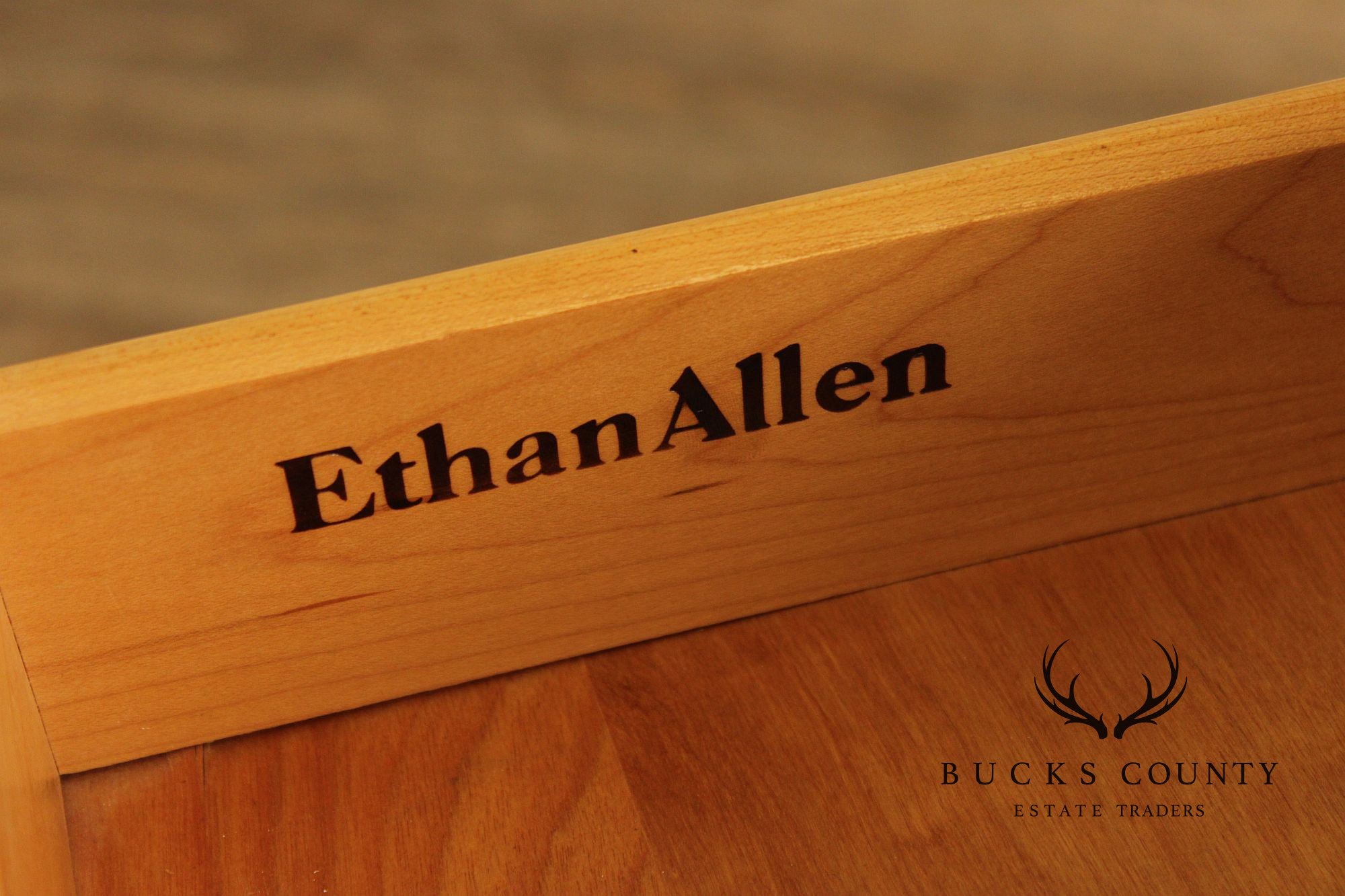 Ethan Allen Chippendale Style Maple Executive Writing Desk