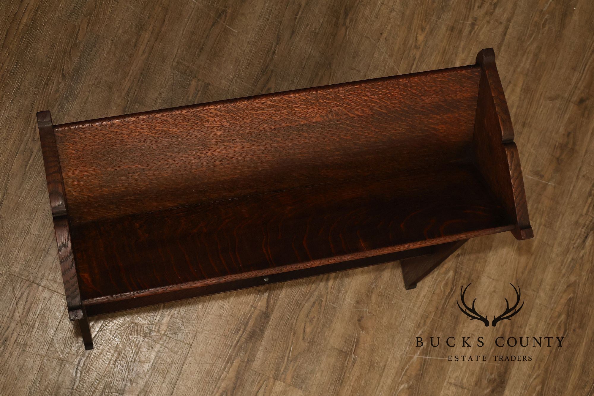 Antique Stickley Brothers No. 4657 Mission Oak Book Rack