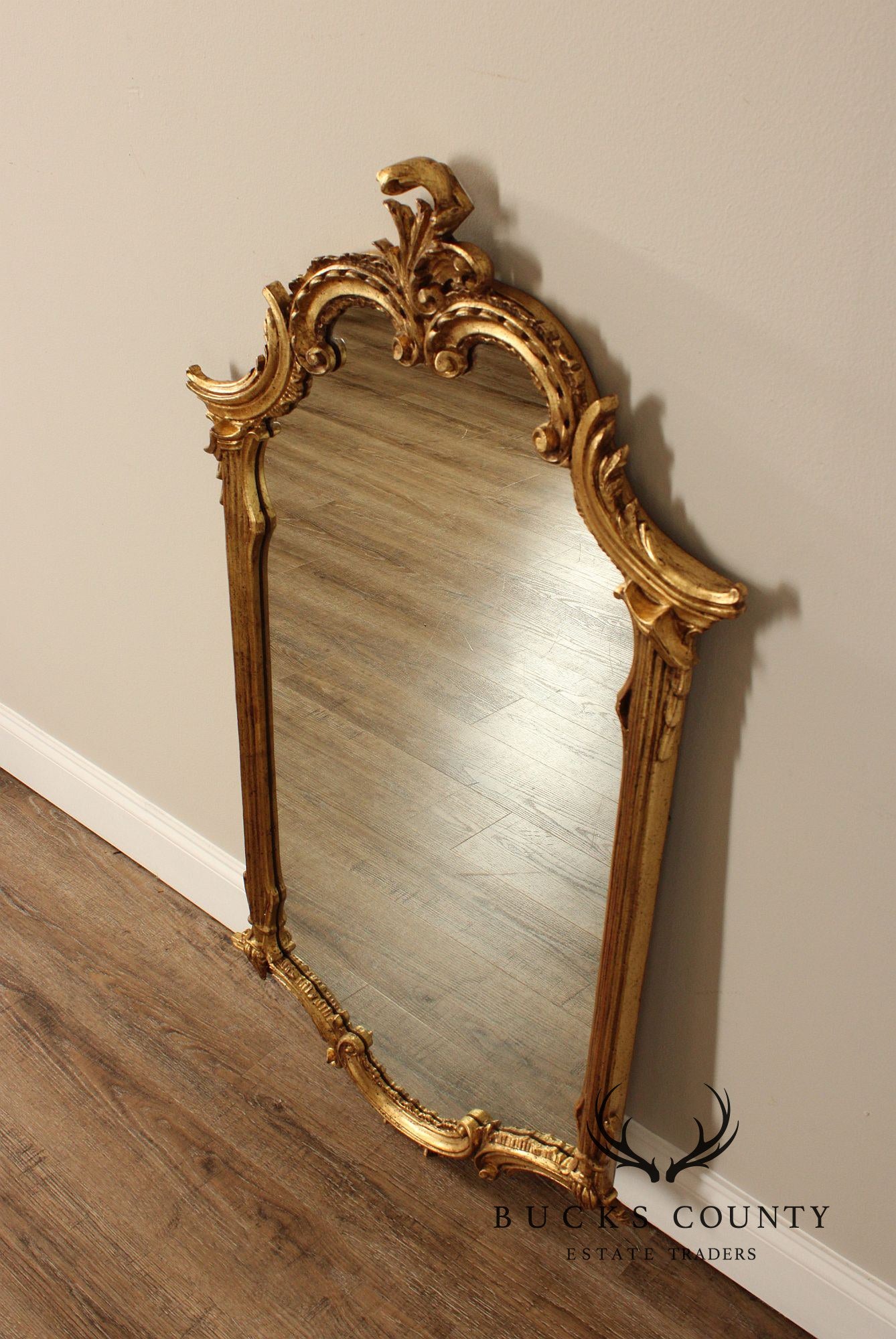 LaBarge Italian Pair of Carved Giltwood Wall Mirrors
