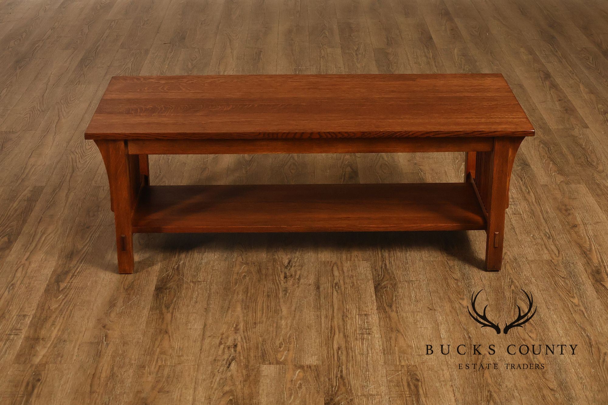 Stickley Mission Collection Oak Spindle Coffee Table