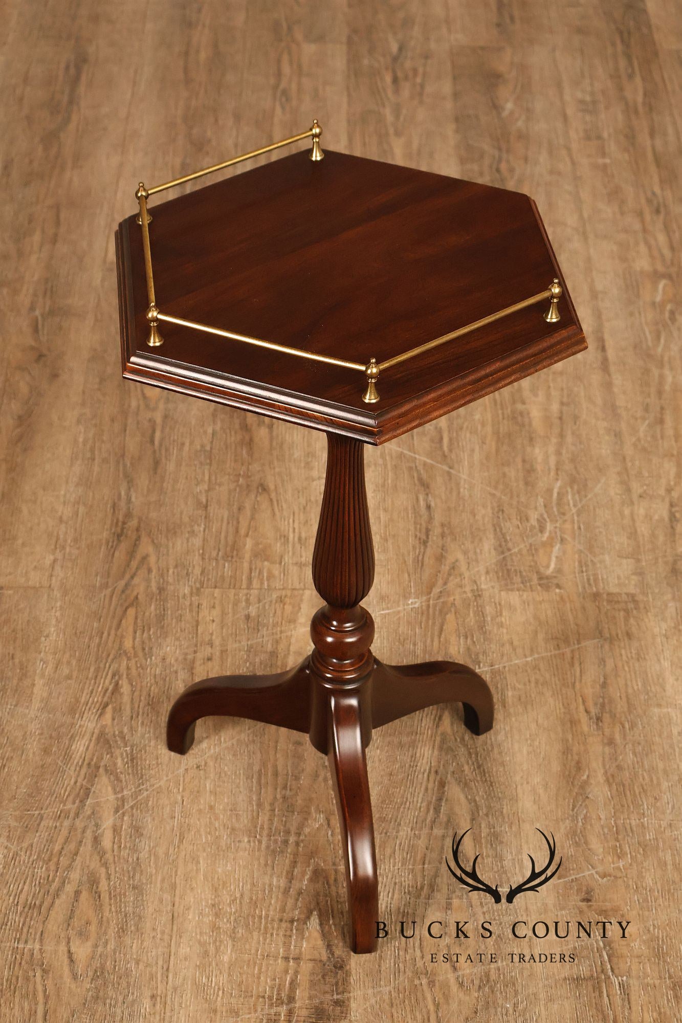 Ethan Allen Georgian Court Cherry Hexagon Side Table