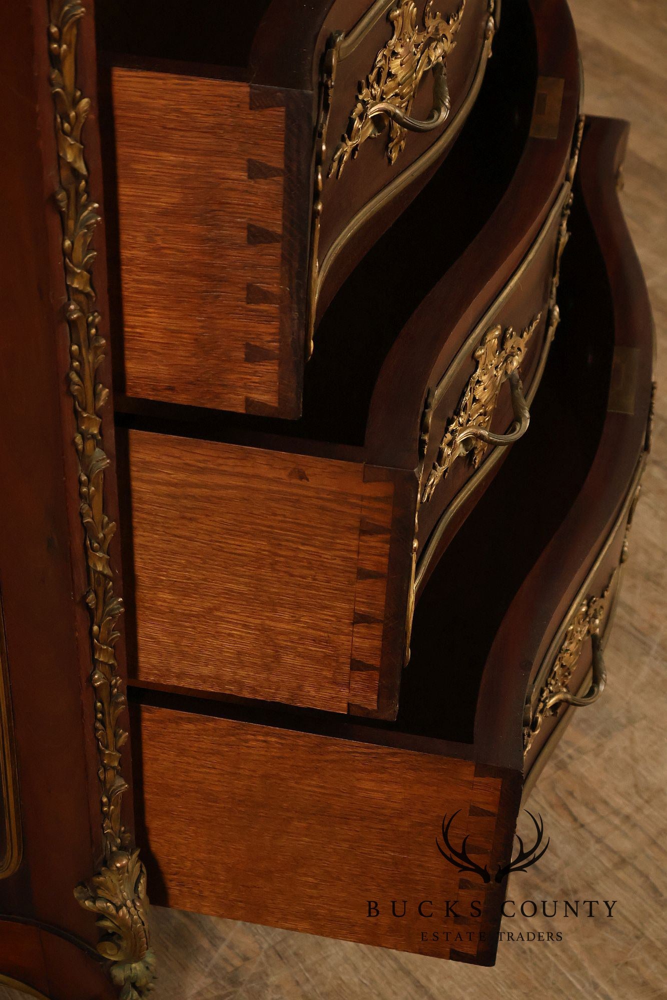 Early 20th Century Bronze Mounted Louis XV Style Chest of Drawers