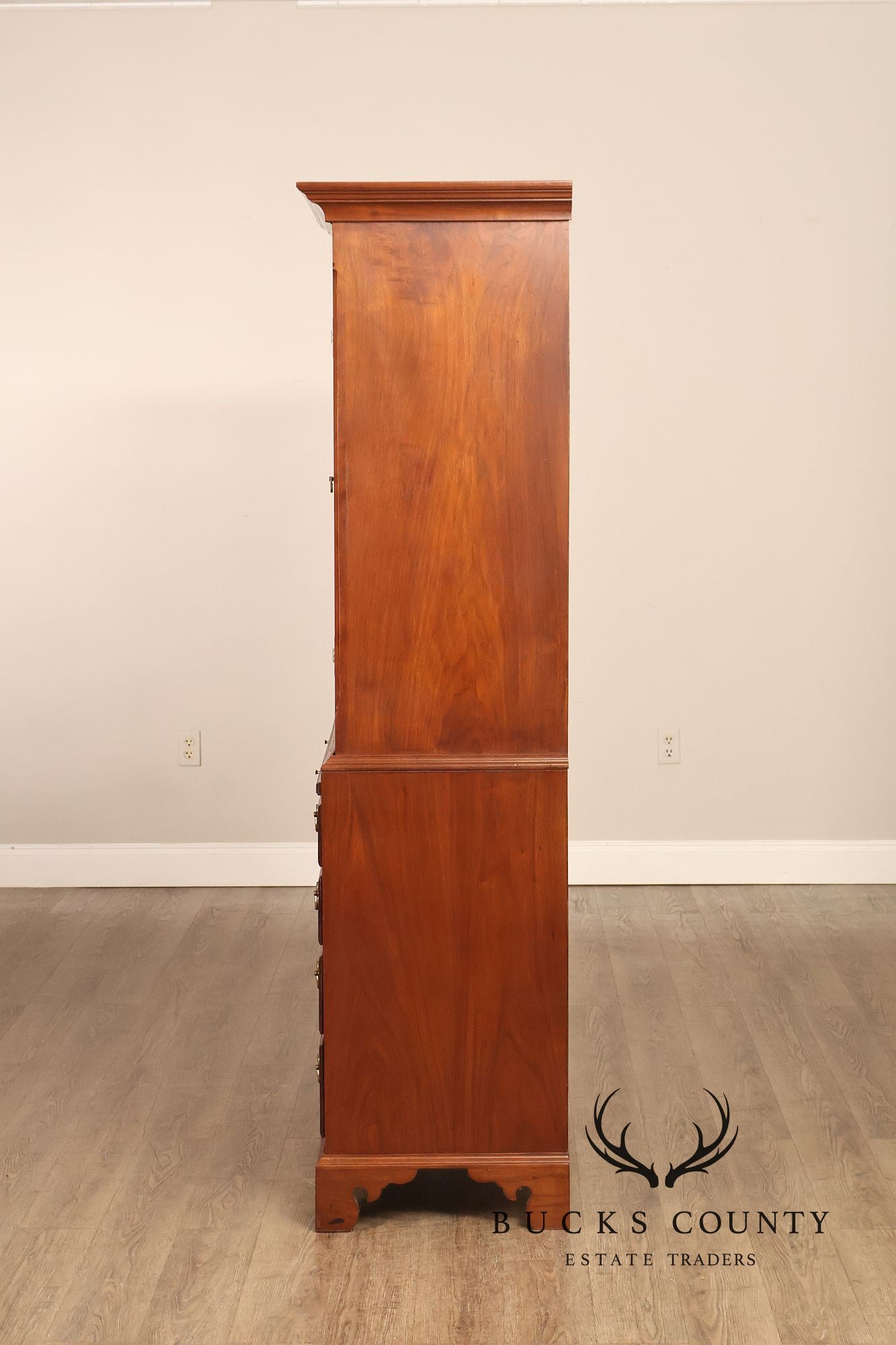 David T. Harring Chippendale Style Walnut Two Piece Jackson Press