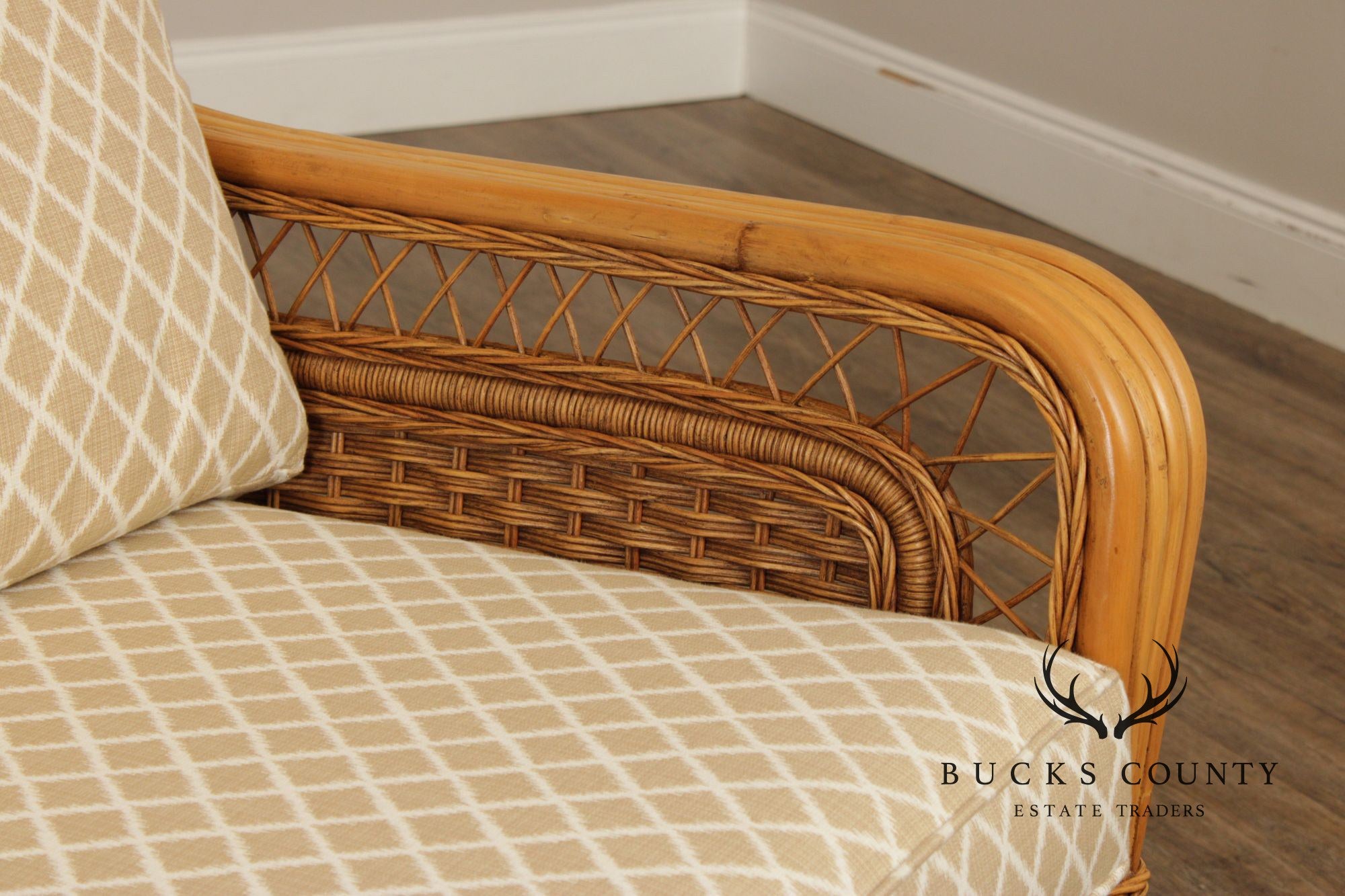 Braxton Culler Rattan and Wicker Loveseat