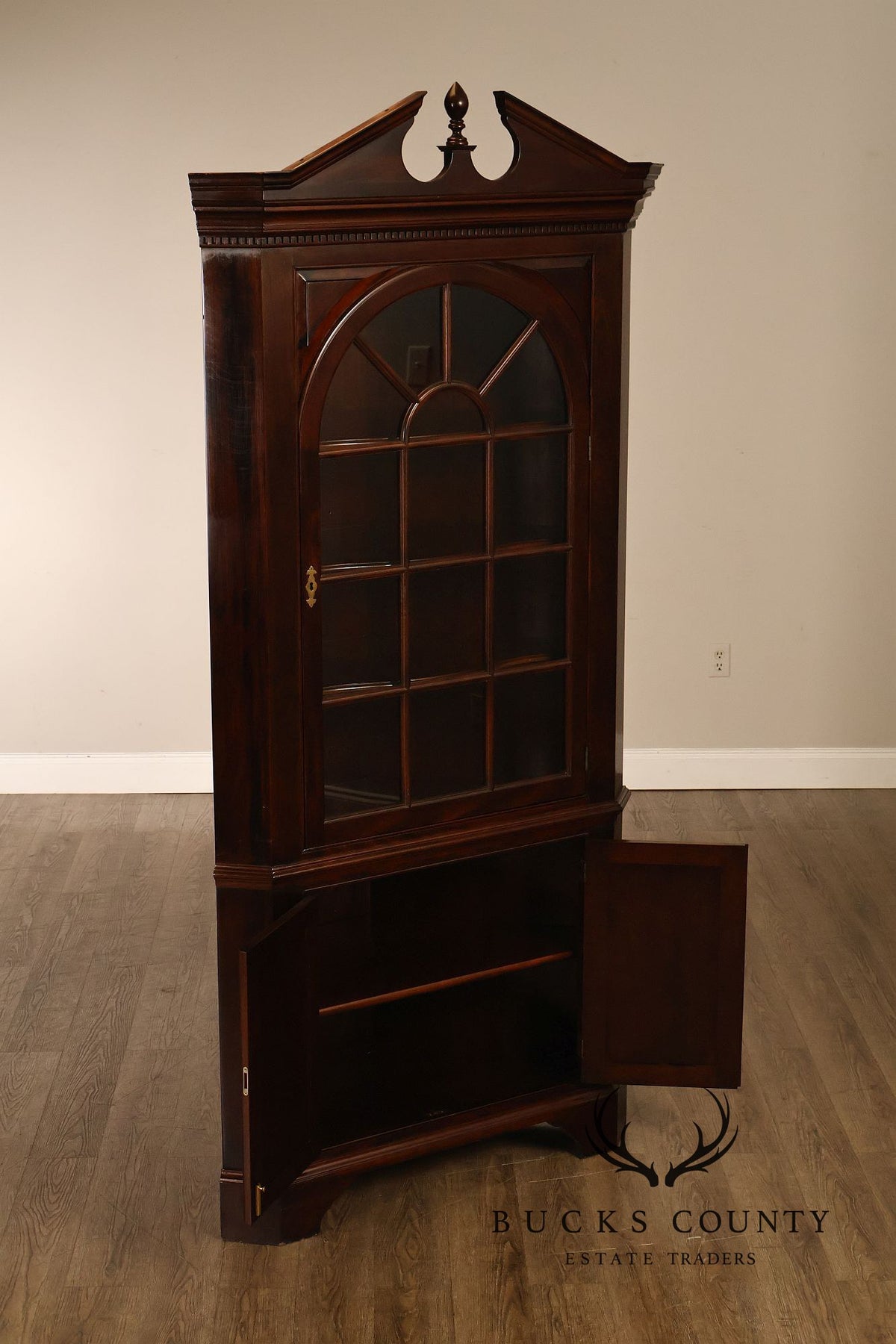 Stickley Federal Style Mahogany Corner Cabinet