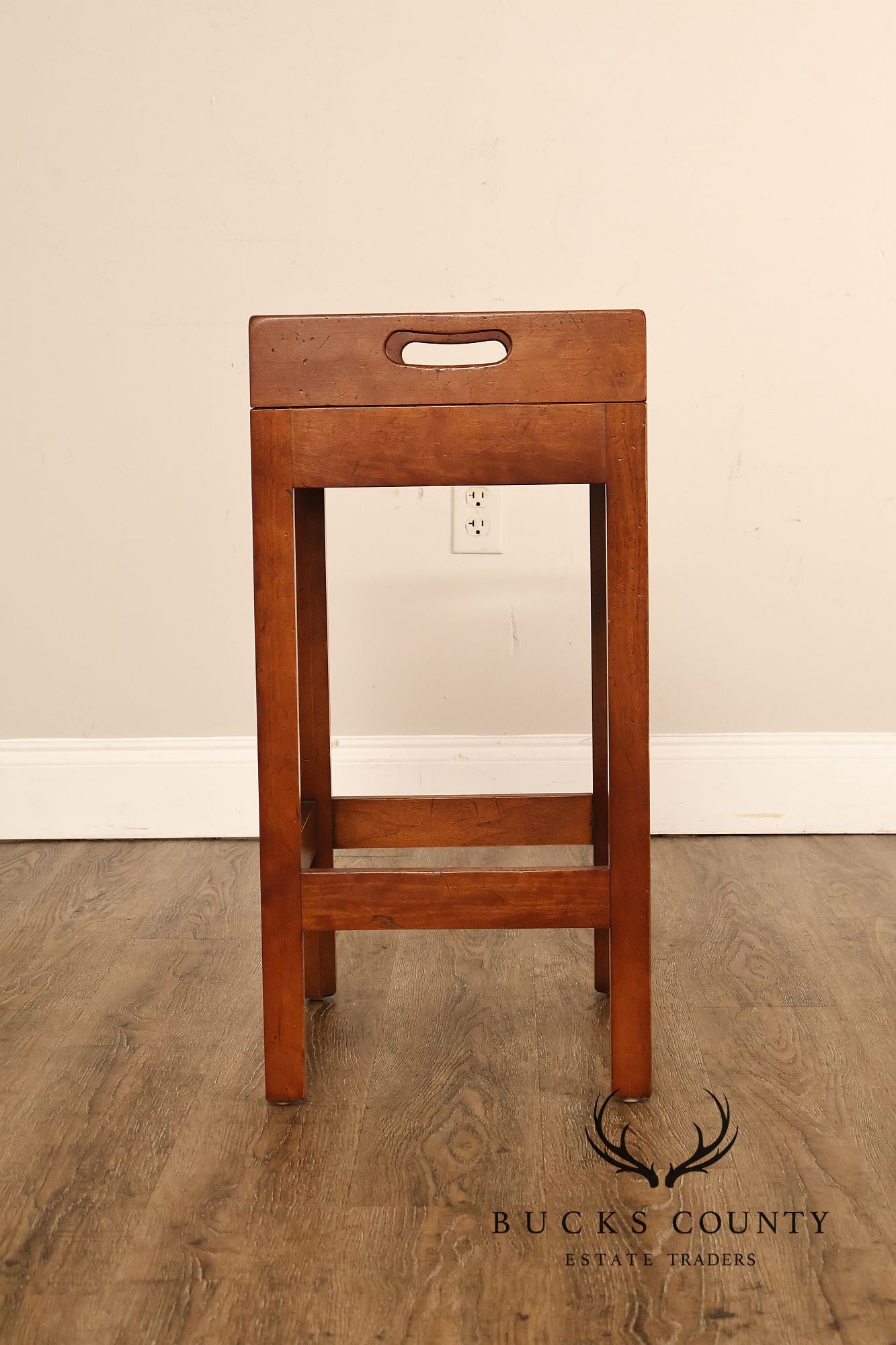 Chippendale Style Cherry Butler Tray Side Table