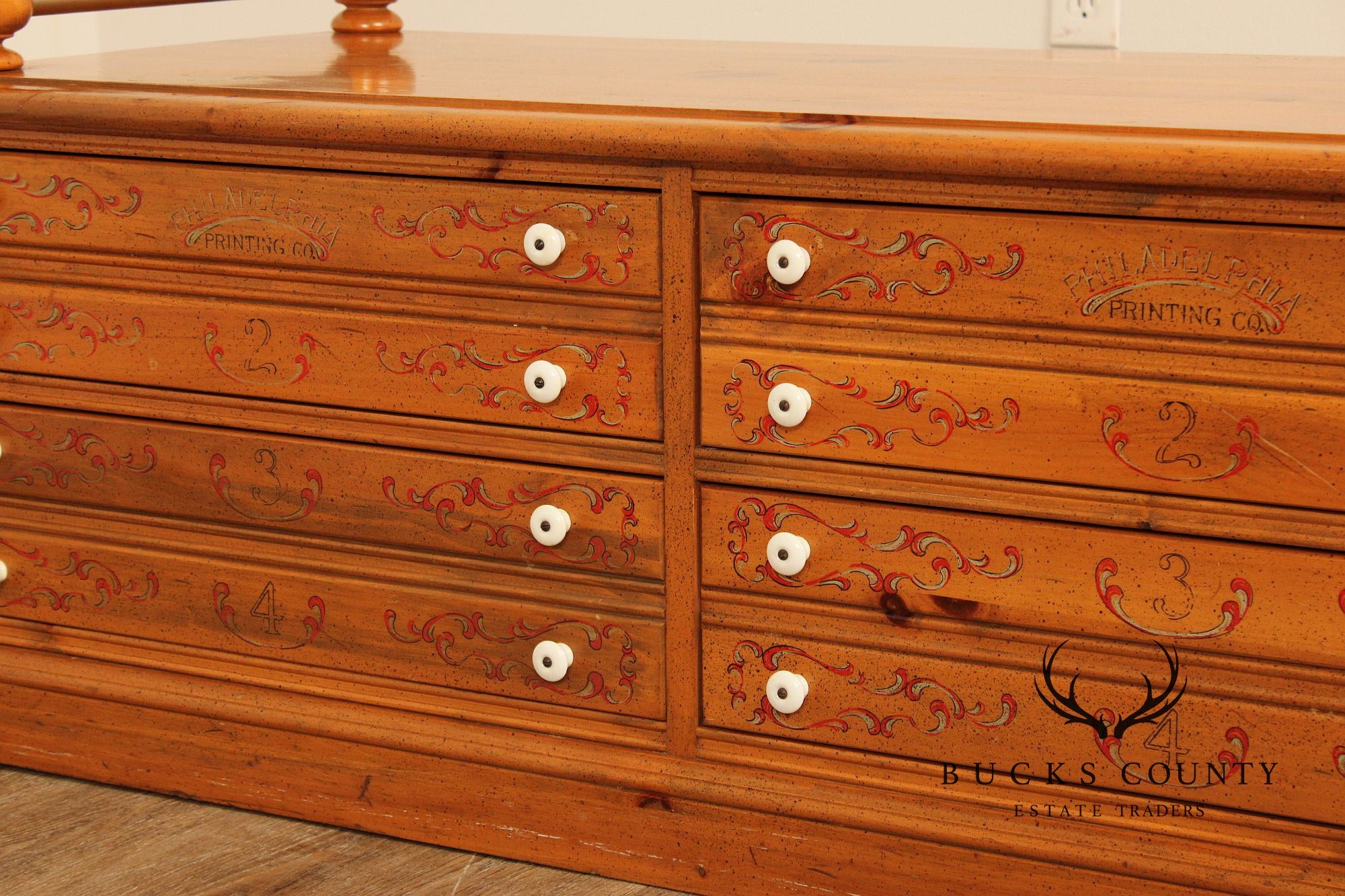 Sugar Hill Furniture Farmhouse Printers Cabinet Style Pine Coffee Table With Drawers