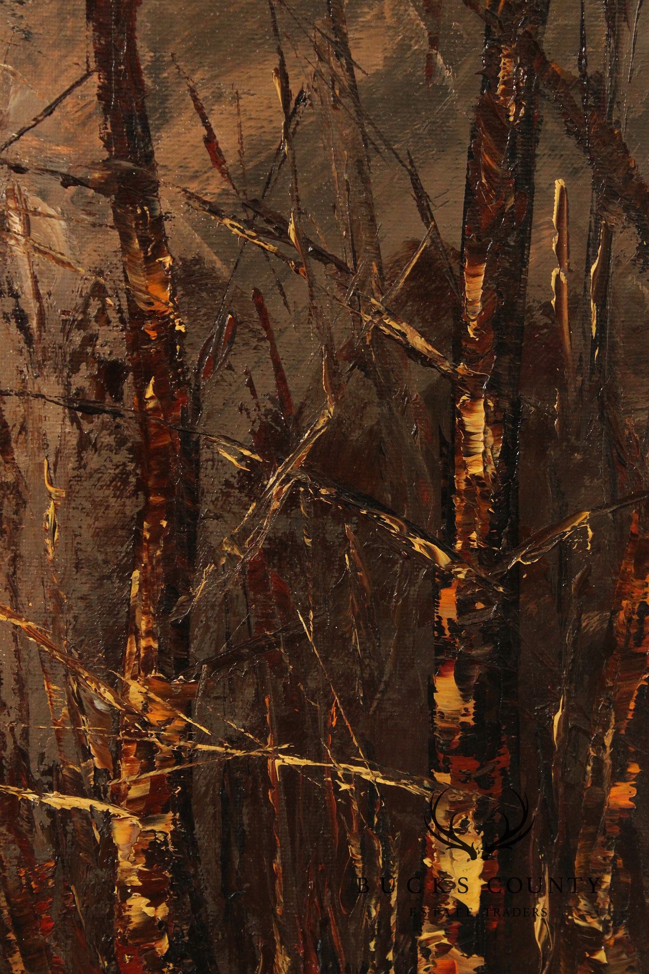 J. Sands Oil Painting, Winter Sunset