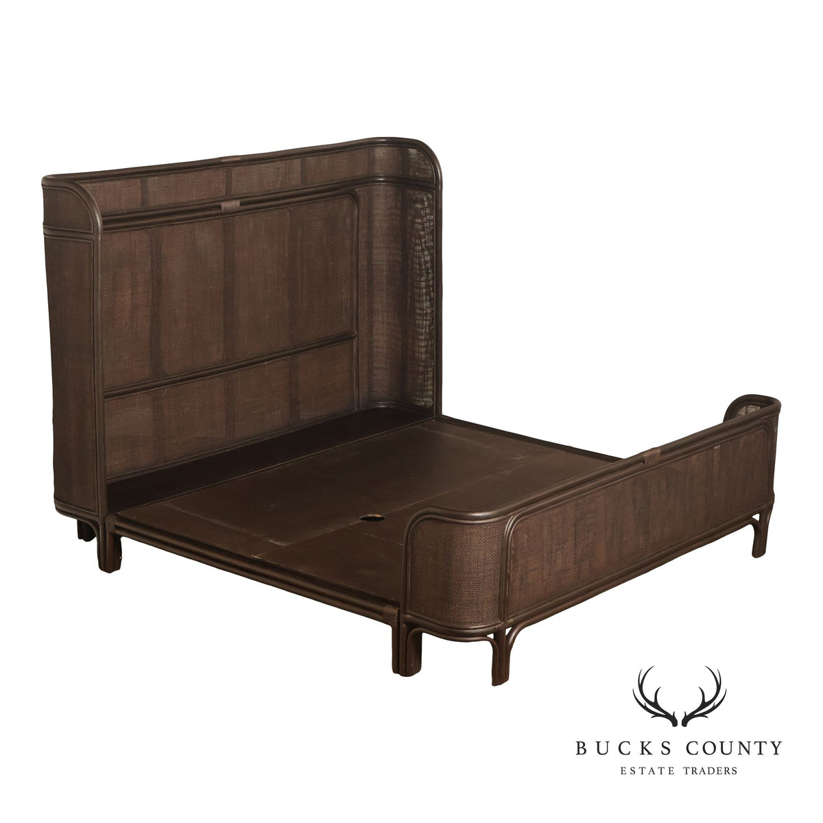 Arhaus Maya King Size Faux Bamboo And Cane Bed