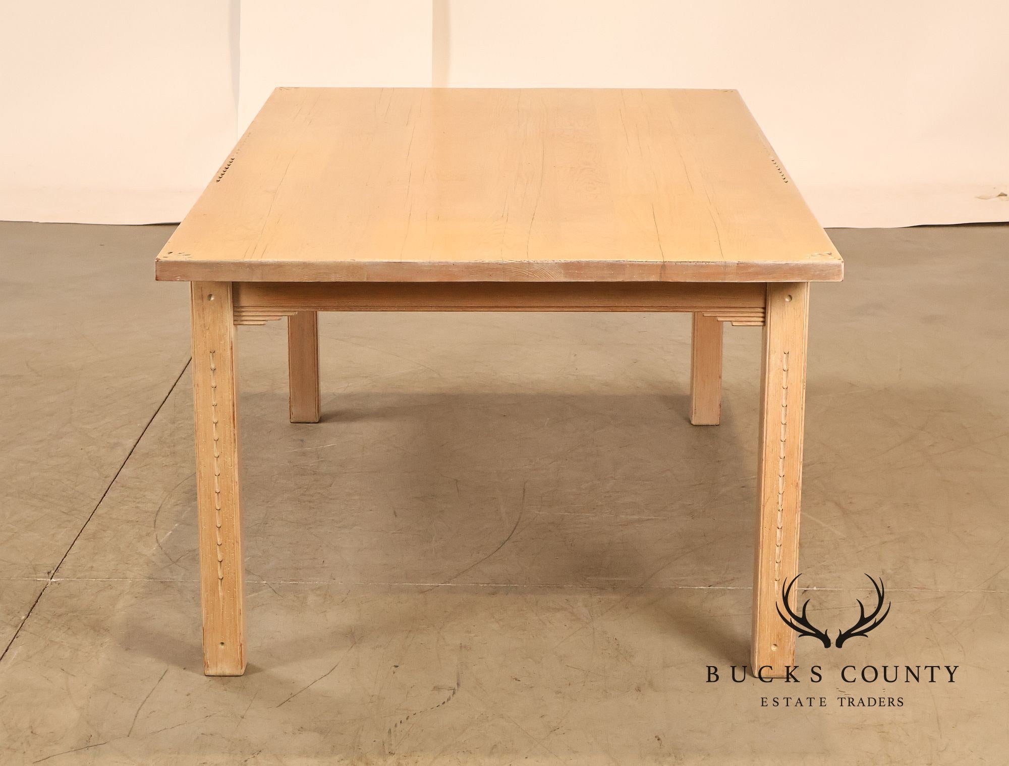 Southwest Style Cerused Pine Dining Table