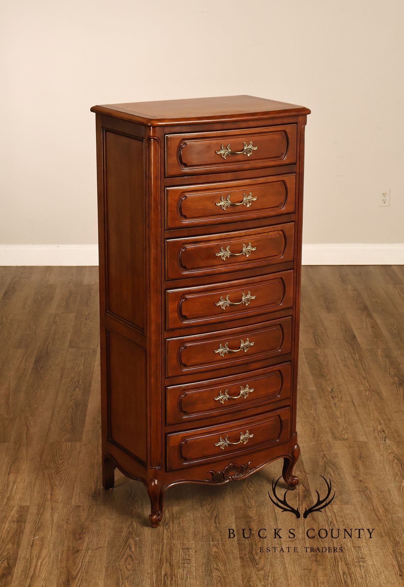 Century Furniture French Louis XV Style Cherry Lingerie Chest
