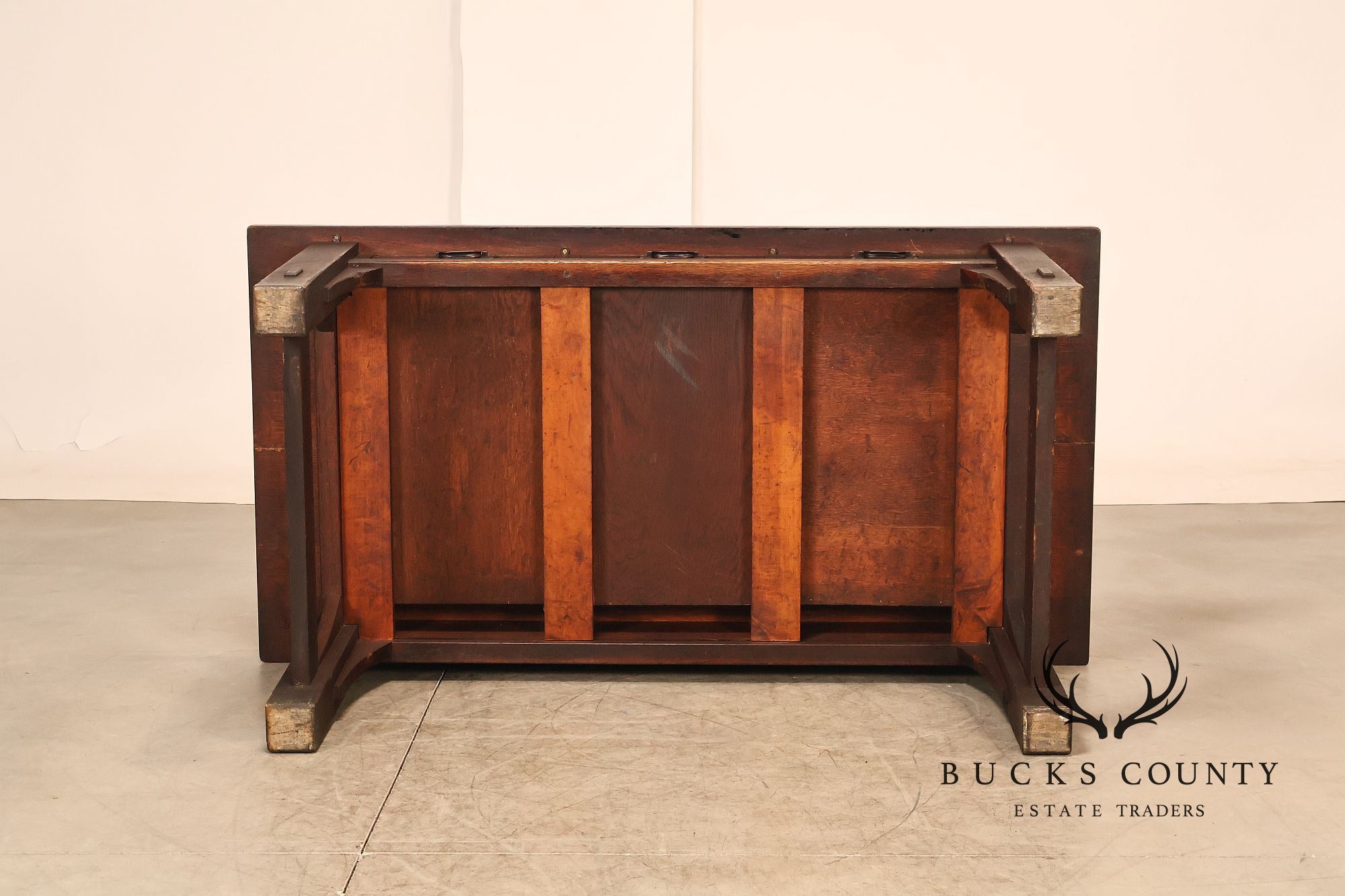 Early Gustav Stickley No. 460 Oak Library Table With Rare Hardware