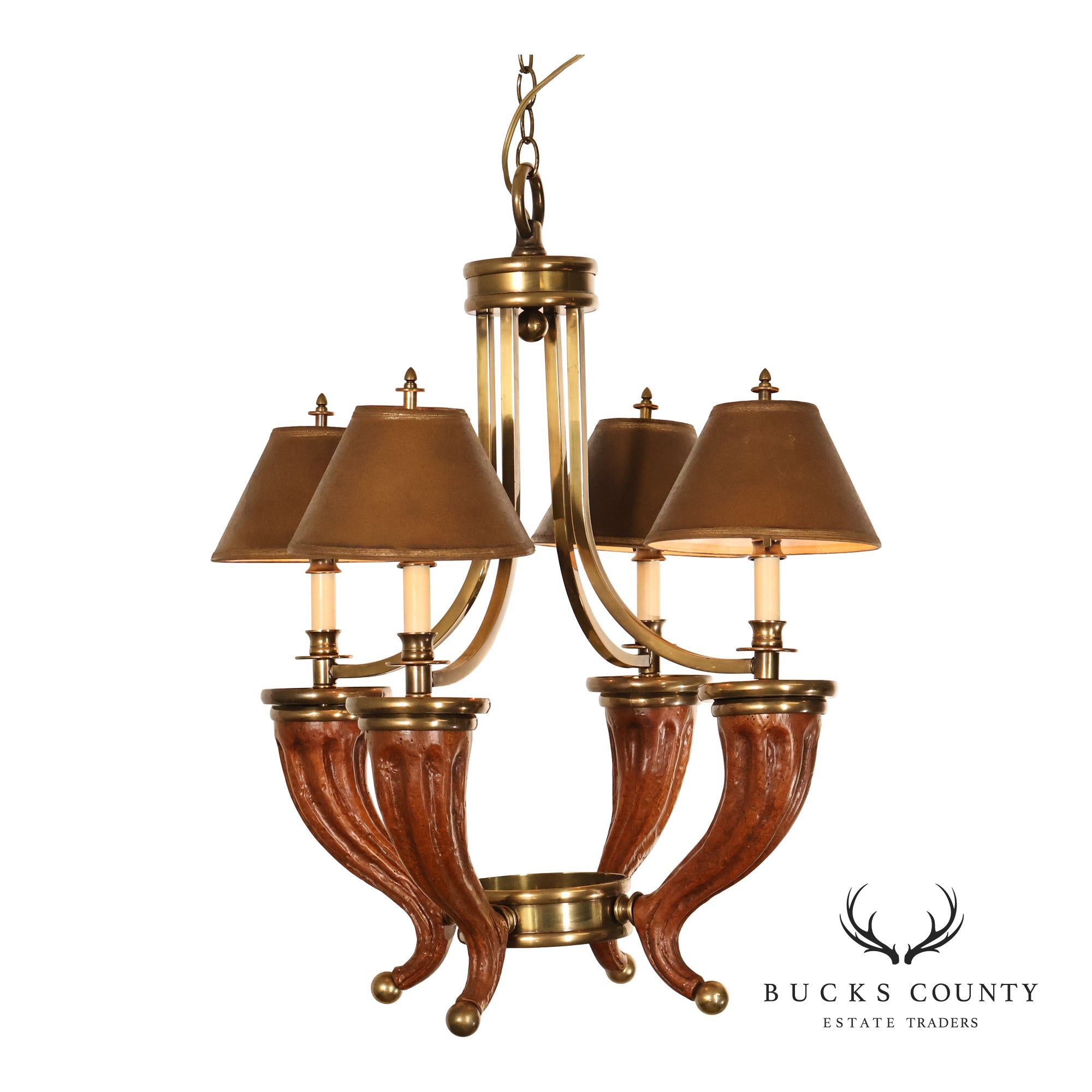 Chapman Horn Four Light Chandelier