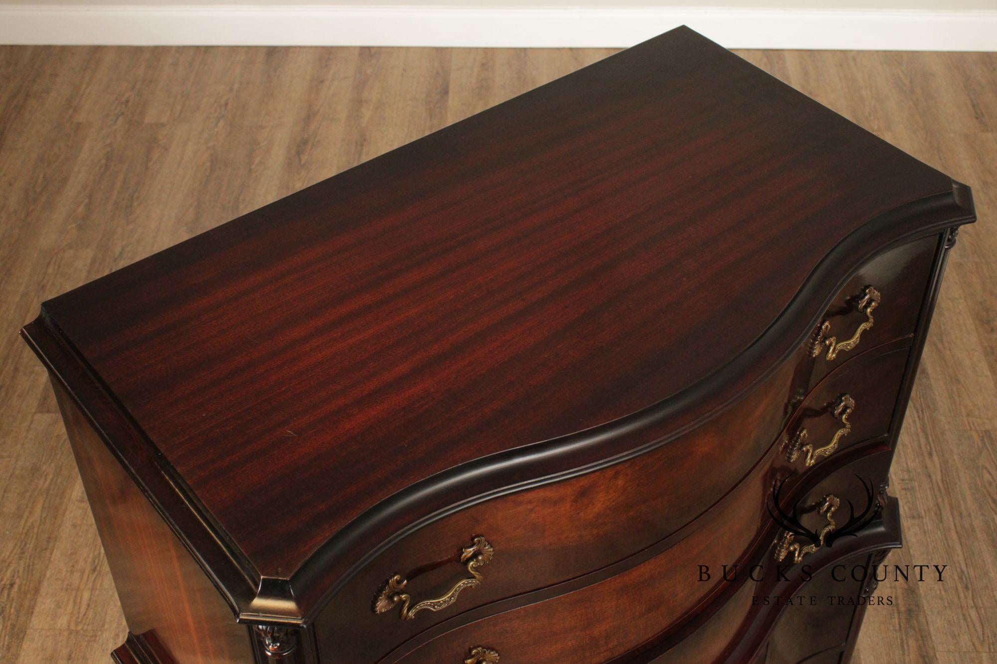 Vintage 1940s Mahogany Tall Chest