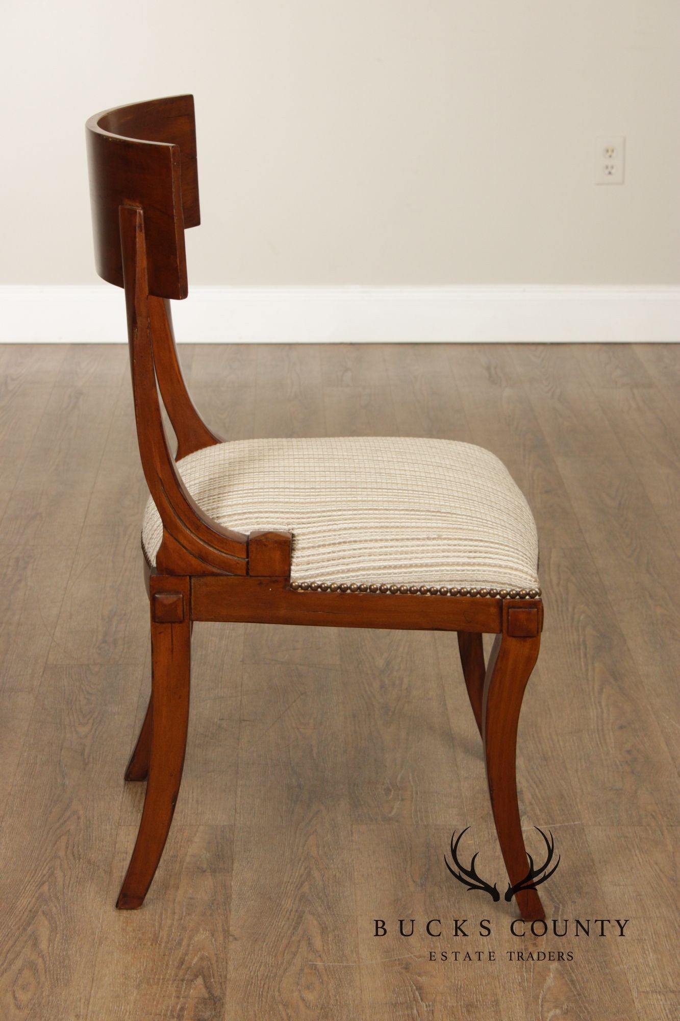 Empire Style Pair of Klismos Side Chairs