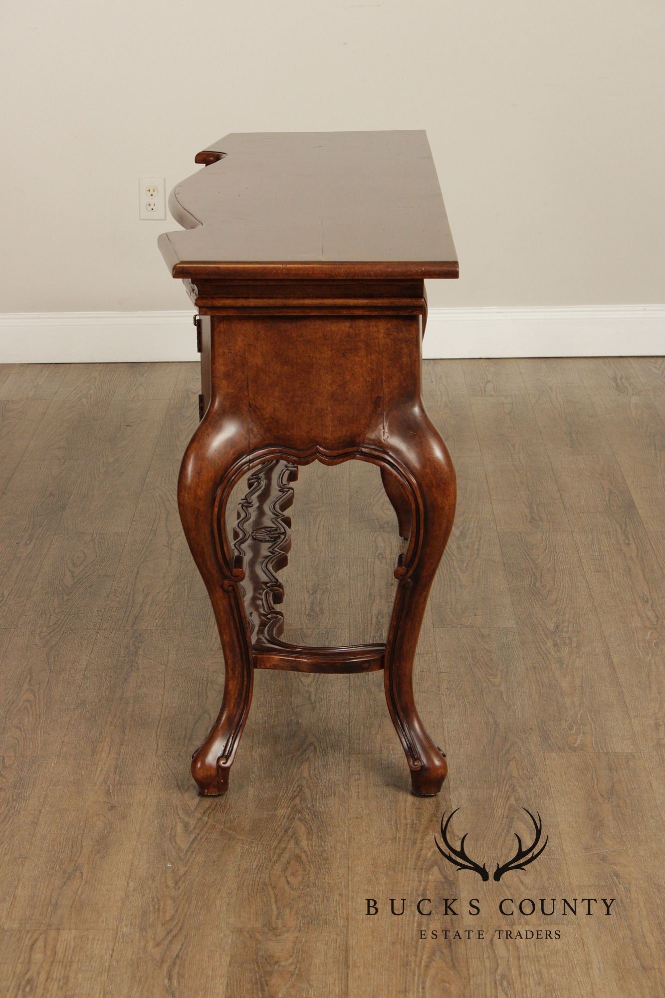 Italian Renaissance Style Burl Finish Sideboard Server