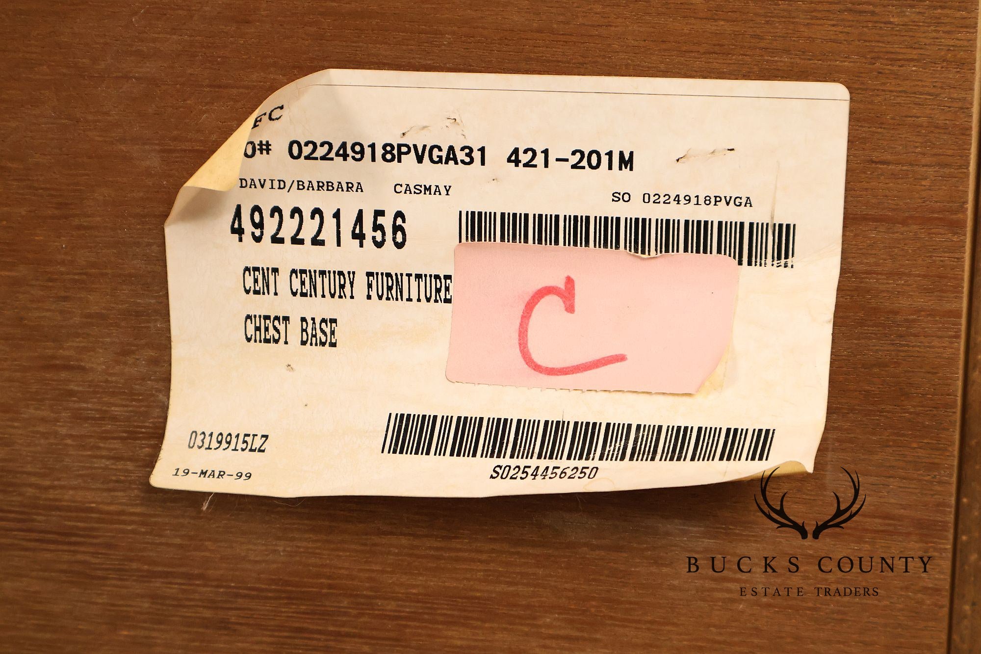 Century Furniture French Provincial Style Marble Top Chest