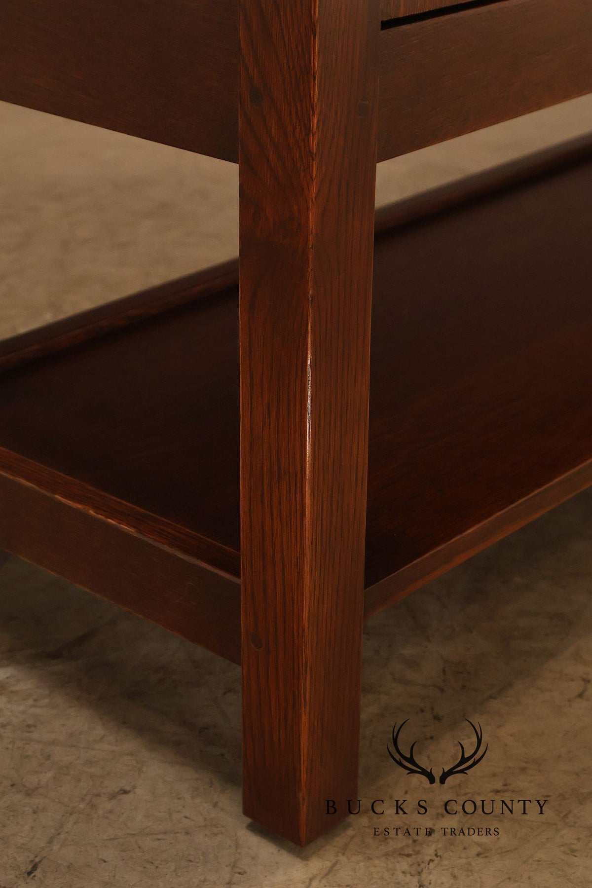 Stickley Meadowflower Collection Oak Inlaid Console Cabinet
