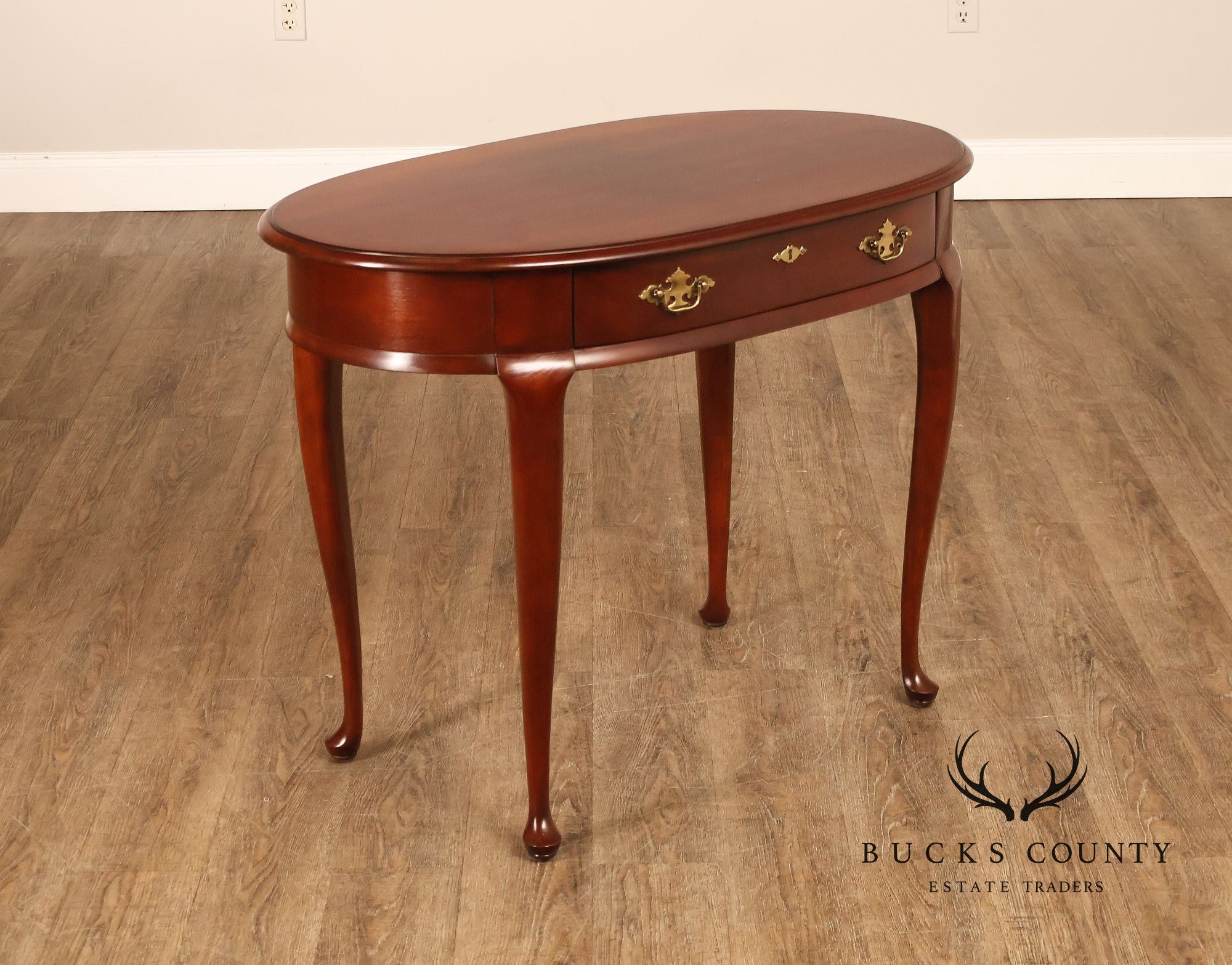Superior Furniture Company Traditional Oval Cherry Petite Writing Desk