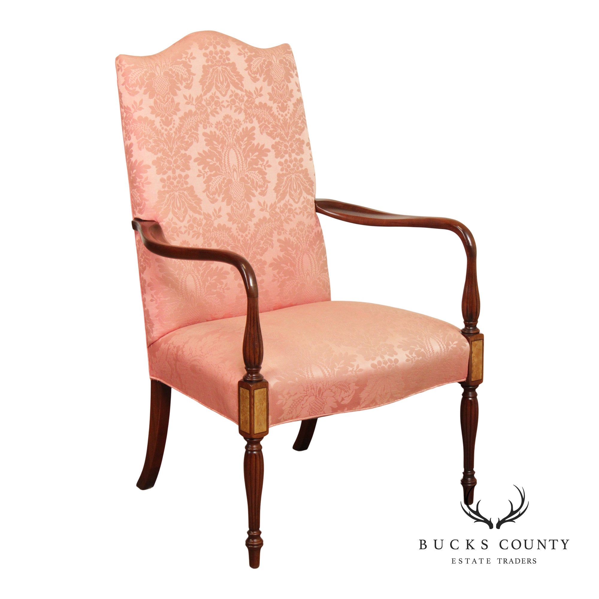 Hickory Chair Federal Style Inlaid Mahogany Armchair
