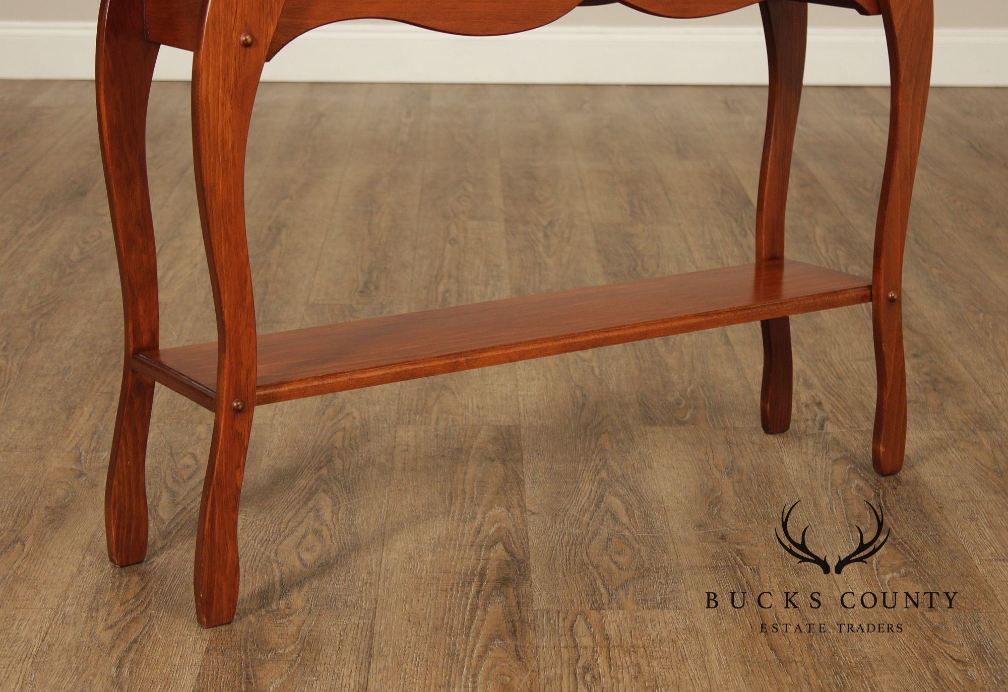 Farmhouse Style Narrow Two-Tier Console Table