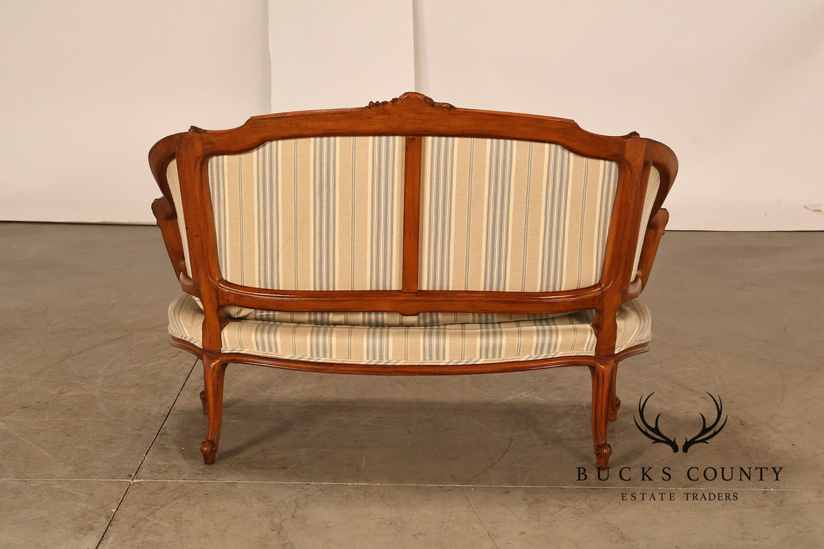 French Louis XV Style Carved Loveseat Settee