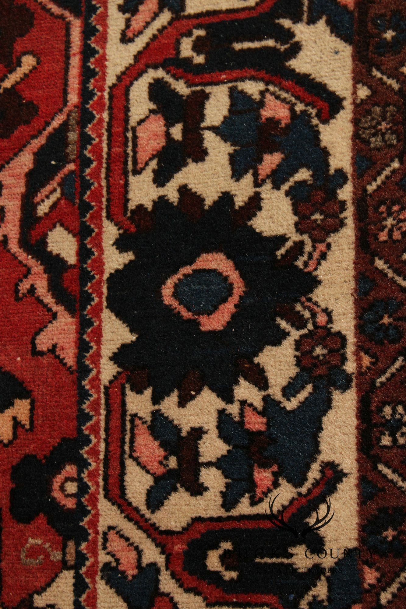 Vintage Persian Hand Knotted Heriz Area Rug 8' 9" x 11' 11"