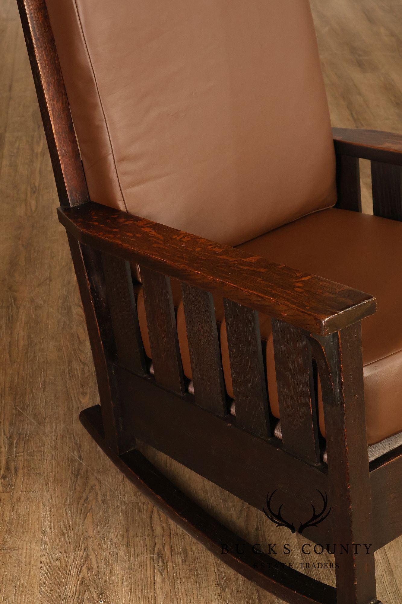 Gustav Stickley Antique Mission Oak Slatted Rocker Model No. 323