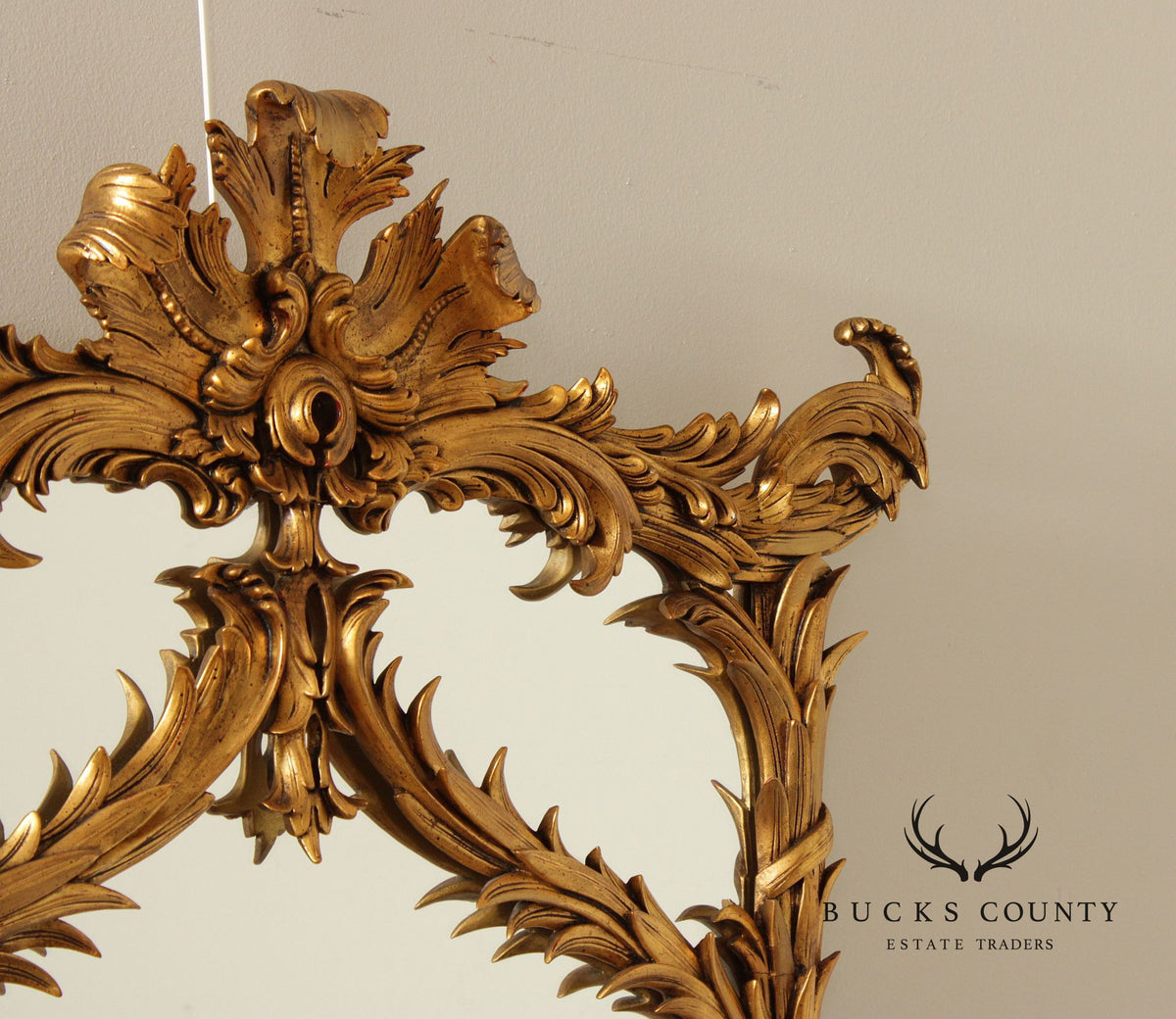 Italian Rococo Style Giltwood Full-Length Wall Mirror