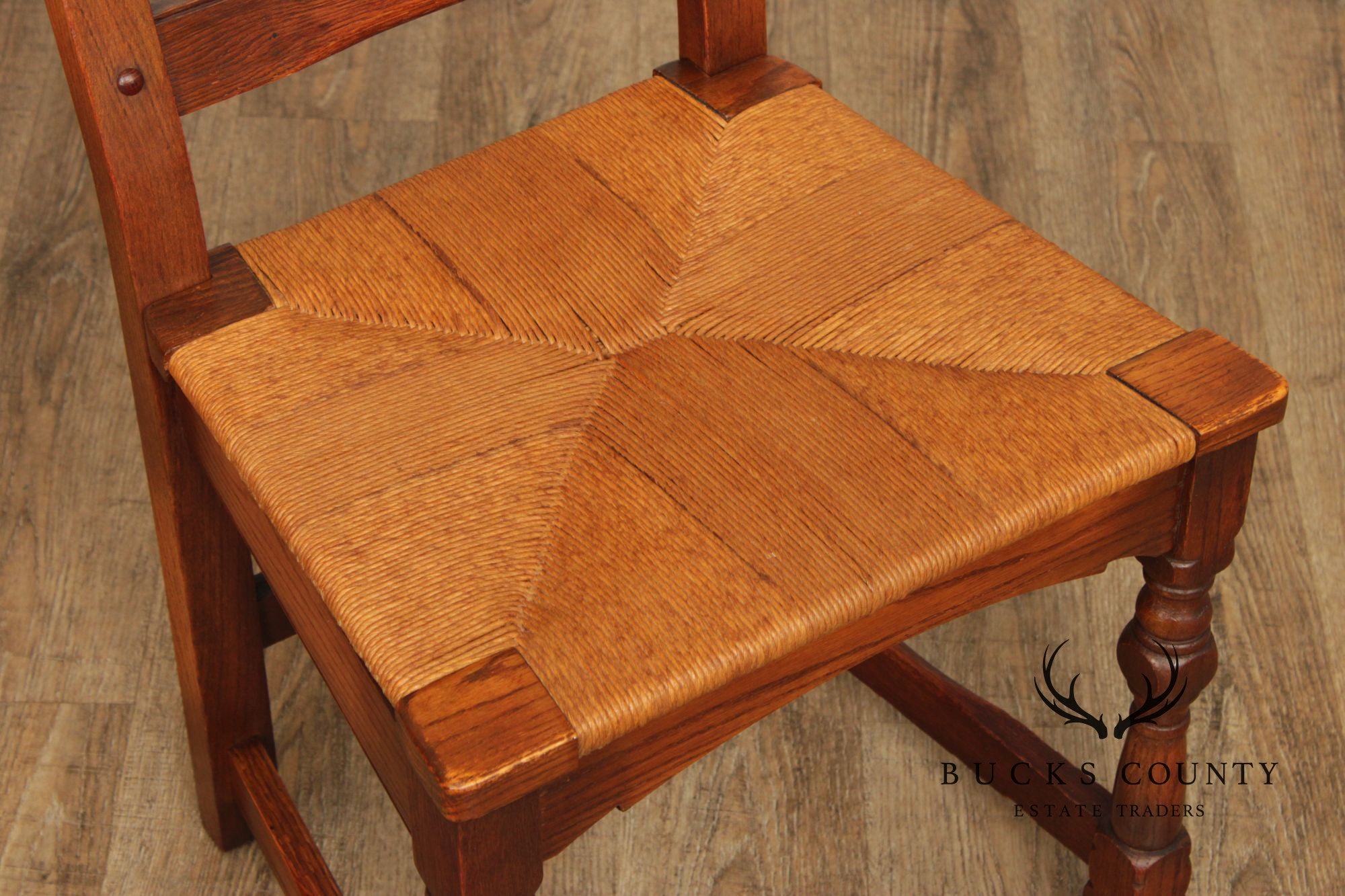 English Traditional Style Oak Side Chair