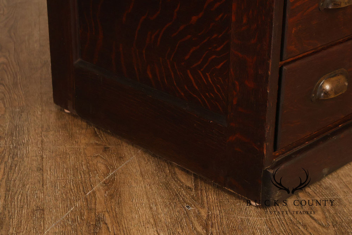 Antique Early 1900s Macey Oak Multi-Drawer Stacking Filing Cabinet