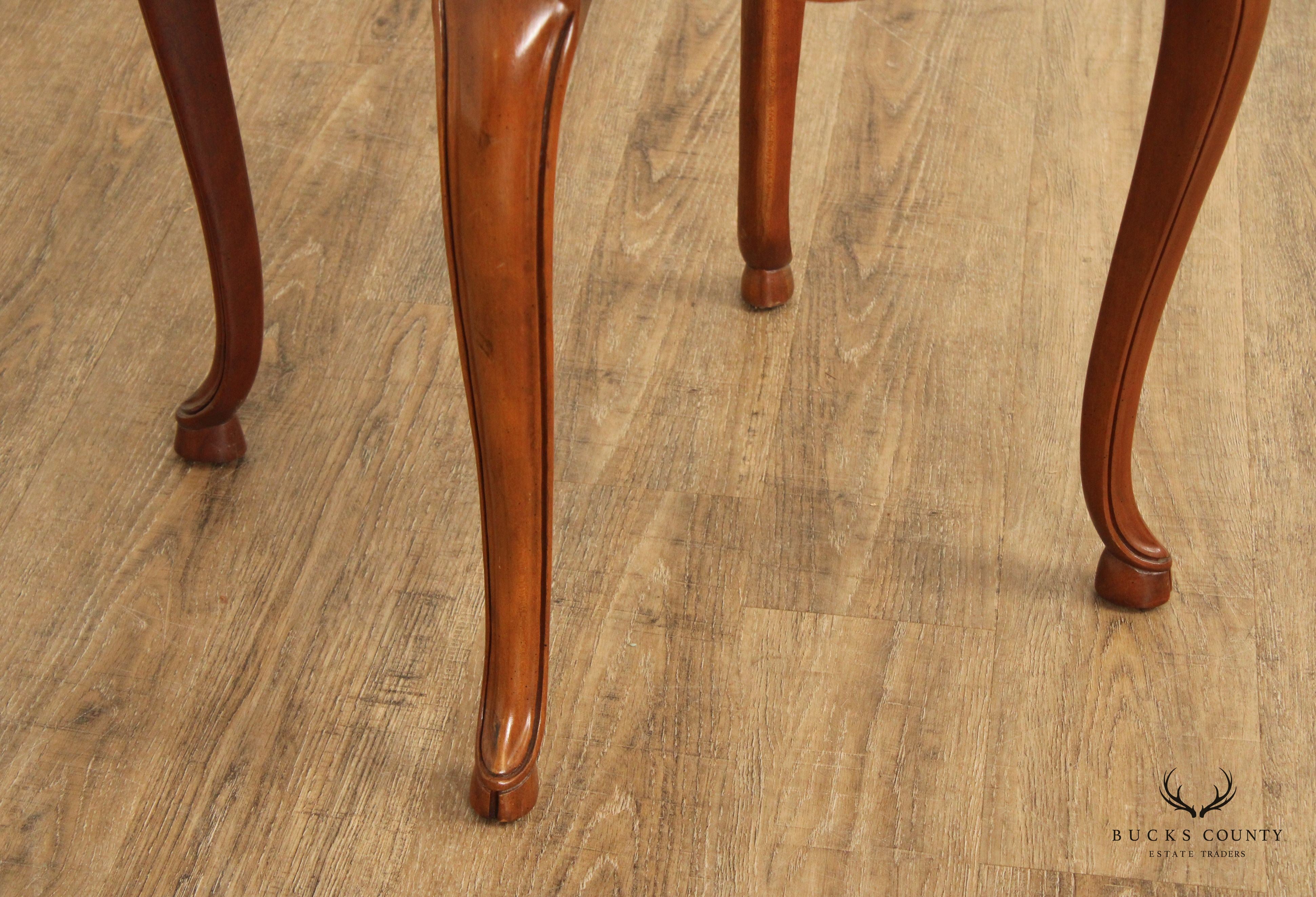 Baker Furniture French Country Style Walnut Side Table