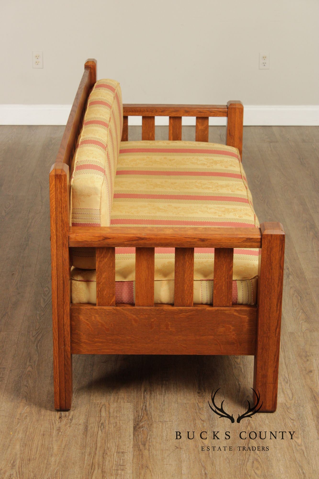 Antique Mission Style Oak Sofa