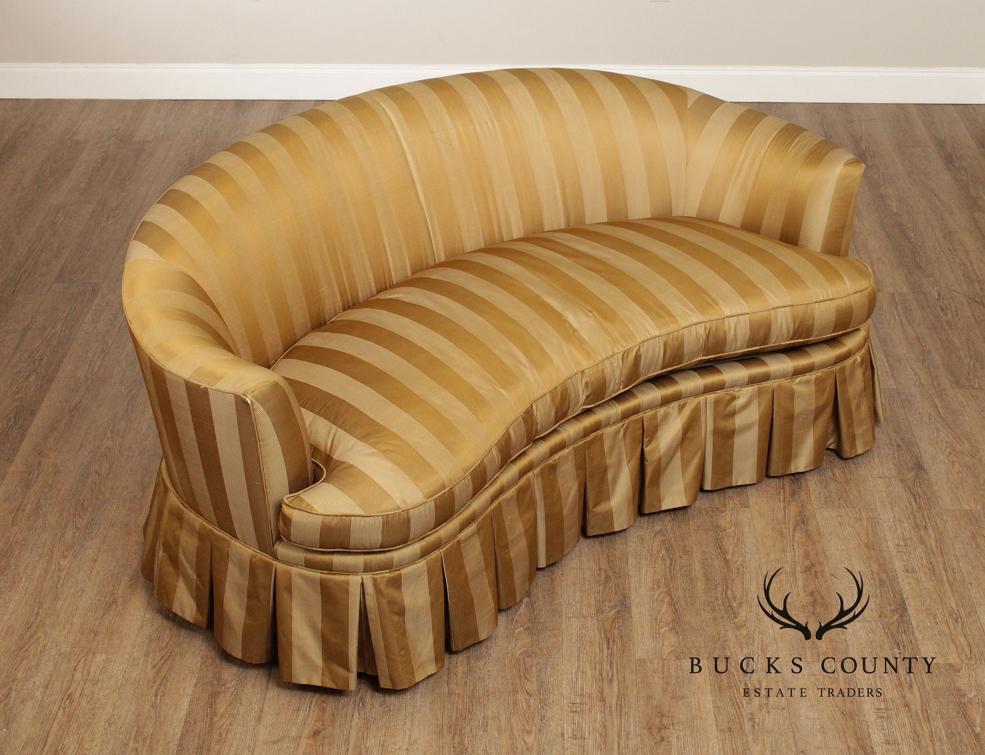 TRS Furniture Inc. Custom Upholstered Curved Back Sofa